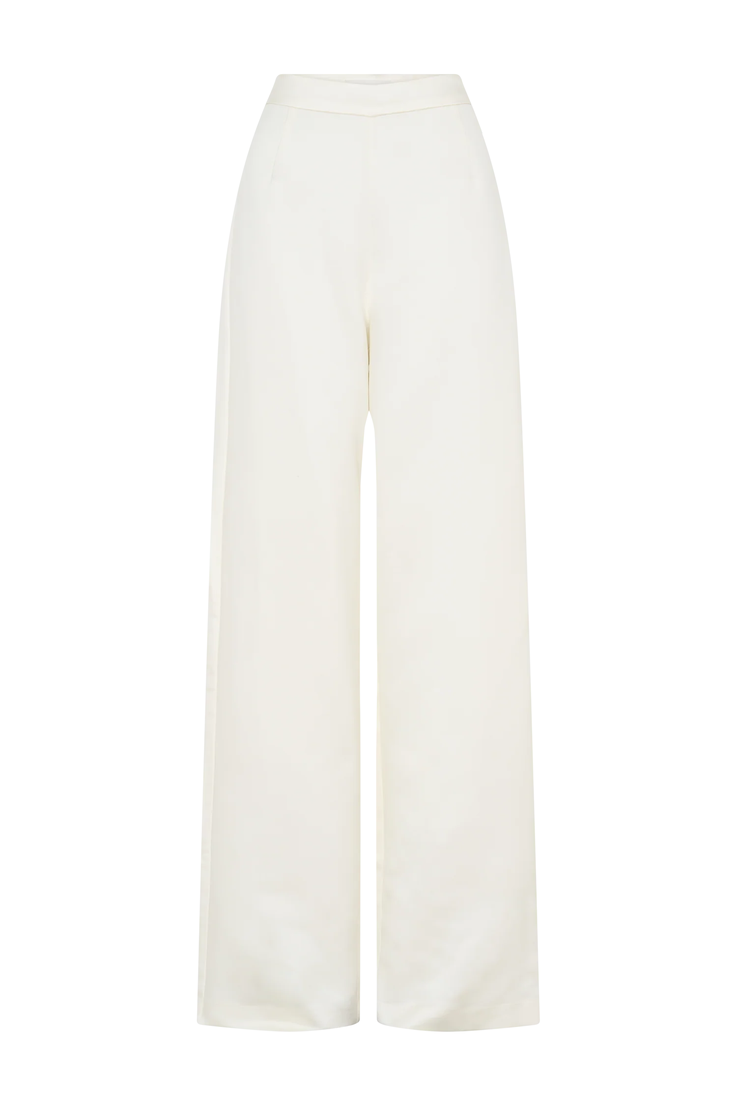 Ada Satin Straight Leg Pant - Ivory - Image 10