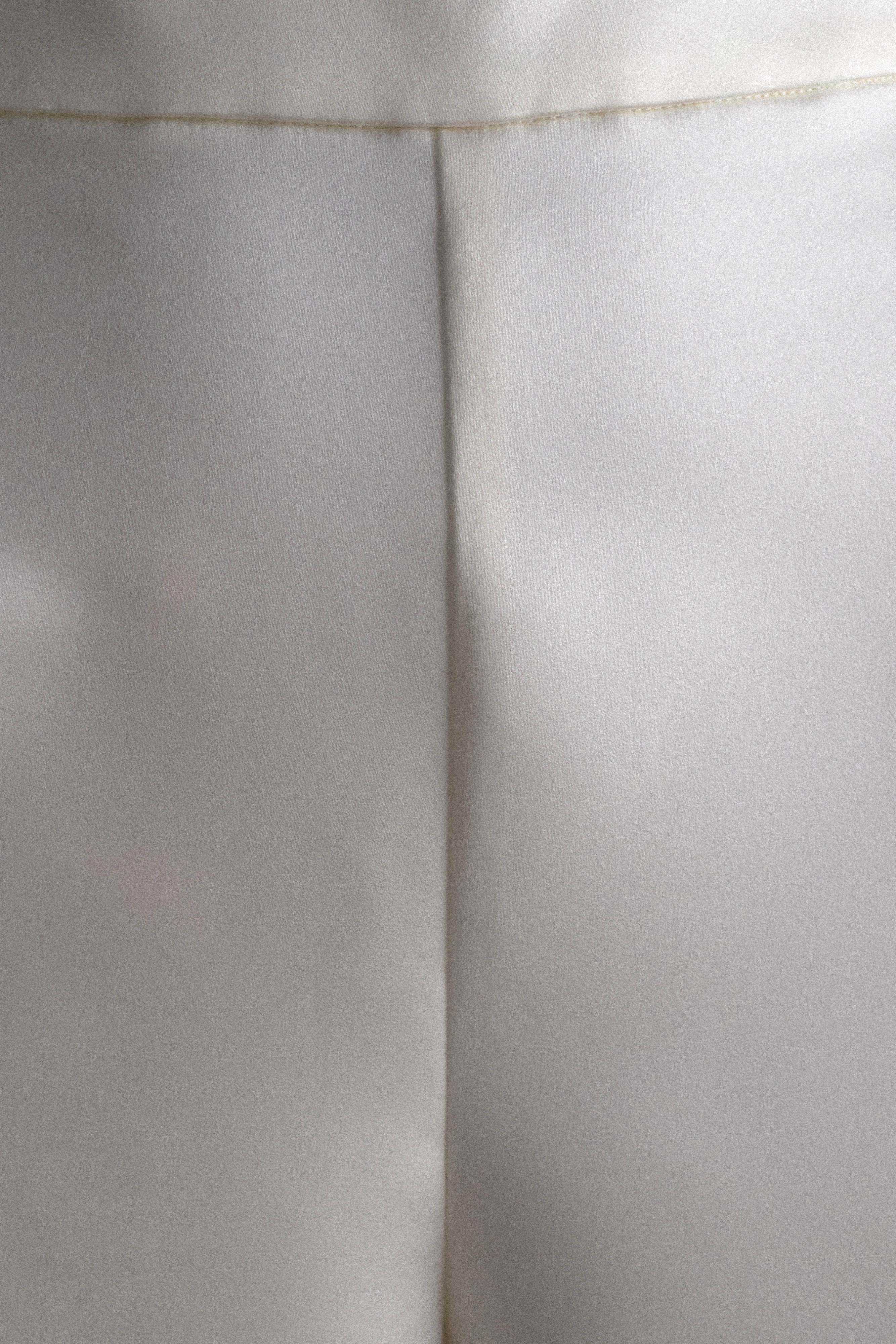 Ada Satin Straight Leg Pant - Ivory - Image 8