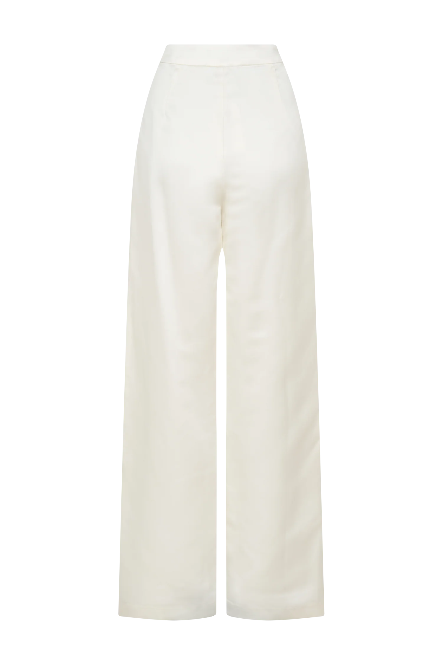Ada Satin Straight Leg Pant - Ivory - Image 9