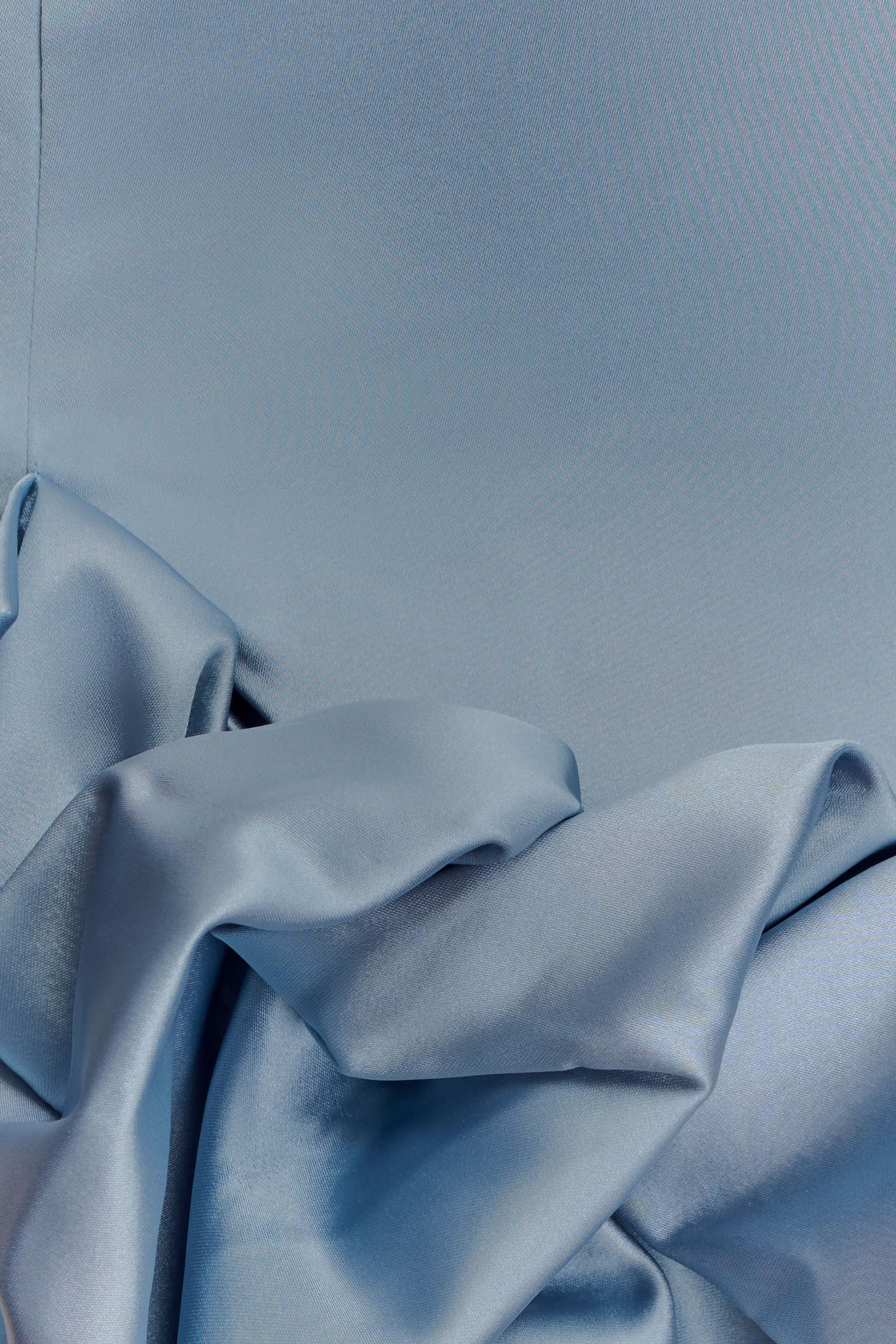 Alba Bubble Mini Dress - Cornflower Blue - Image 8