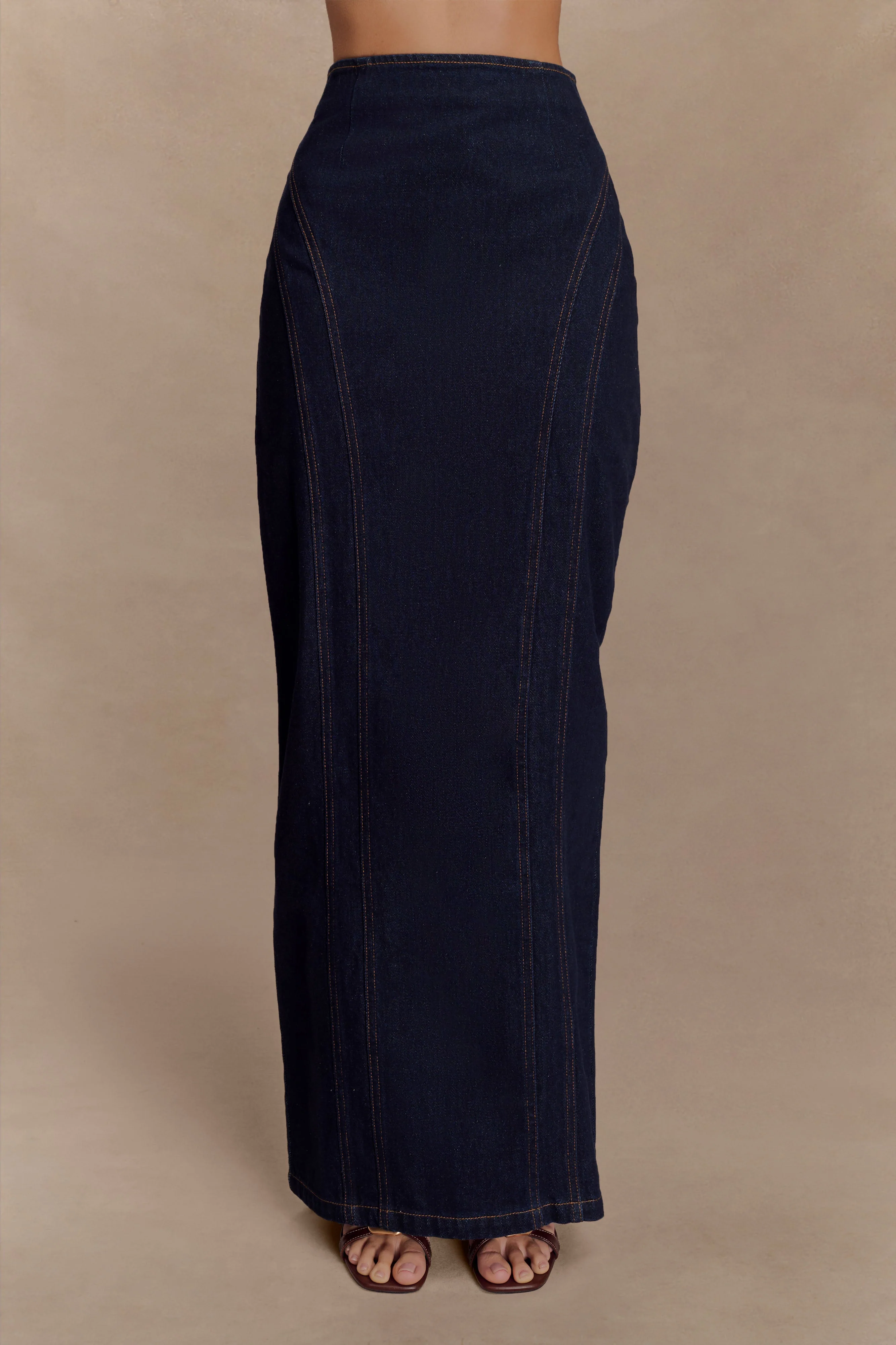 Alma Denim Maxi Skirt - Indigo Blue - Image 3