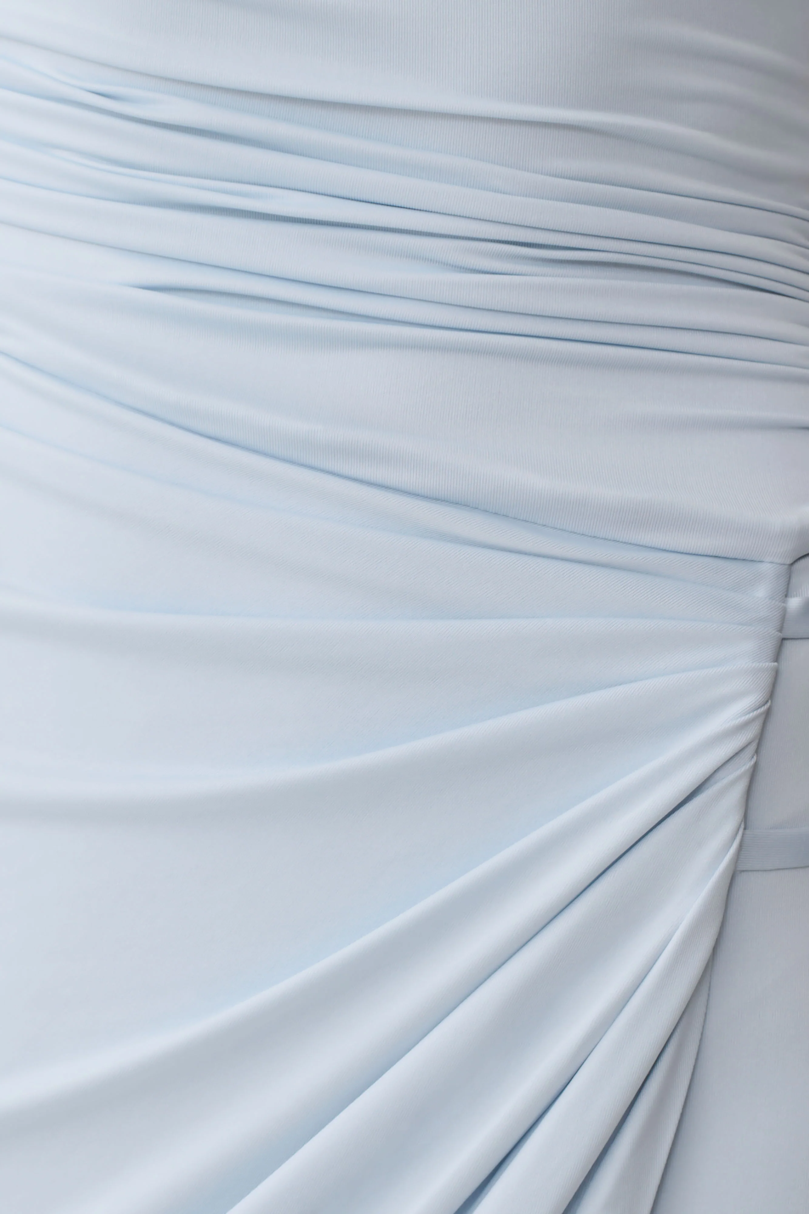Alyn Off Shoulder Draped Maxi Dress - Pale Blue - Image 6