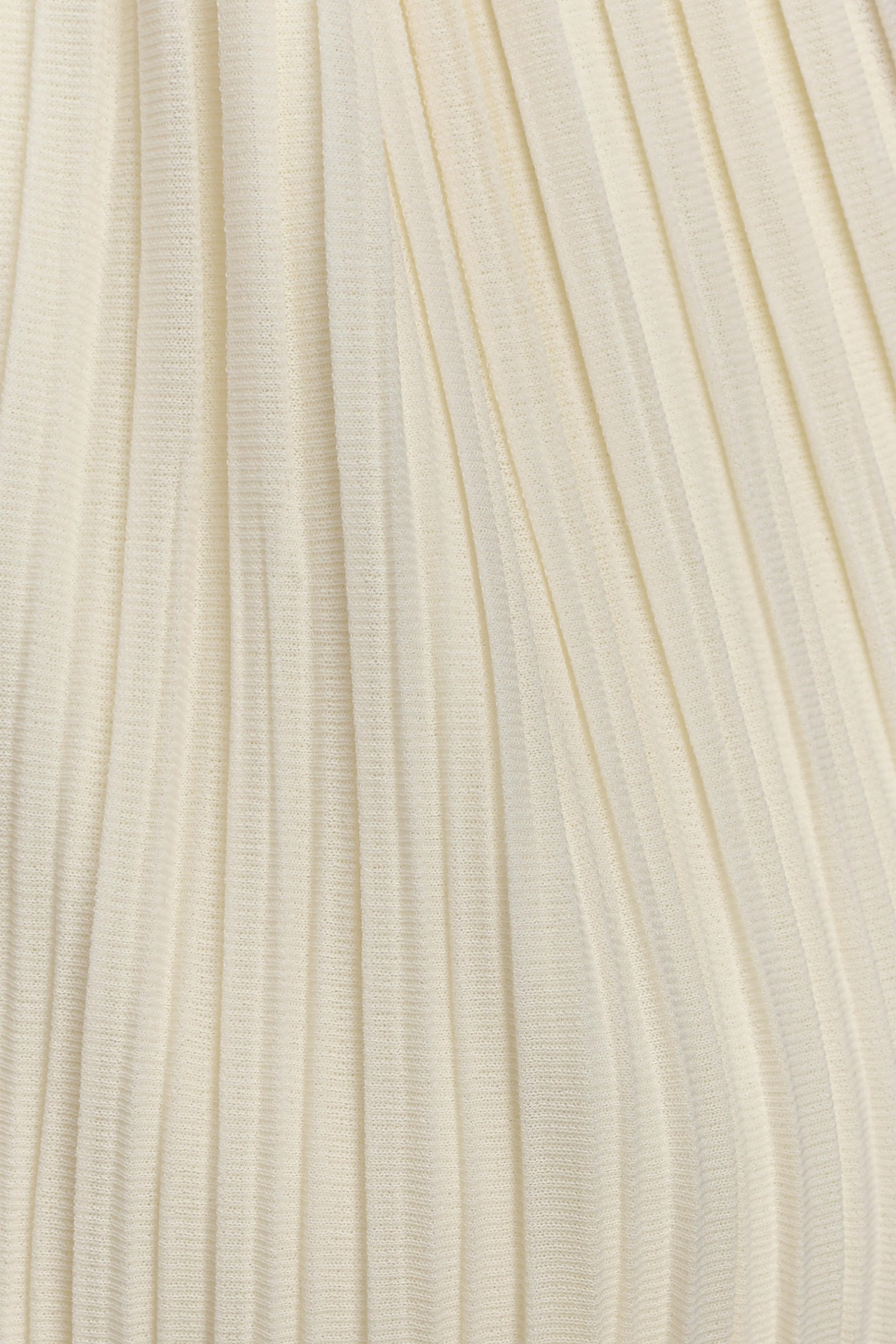 Amaris Sleeveless Plisse Halter Top - Lemon - Image 7