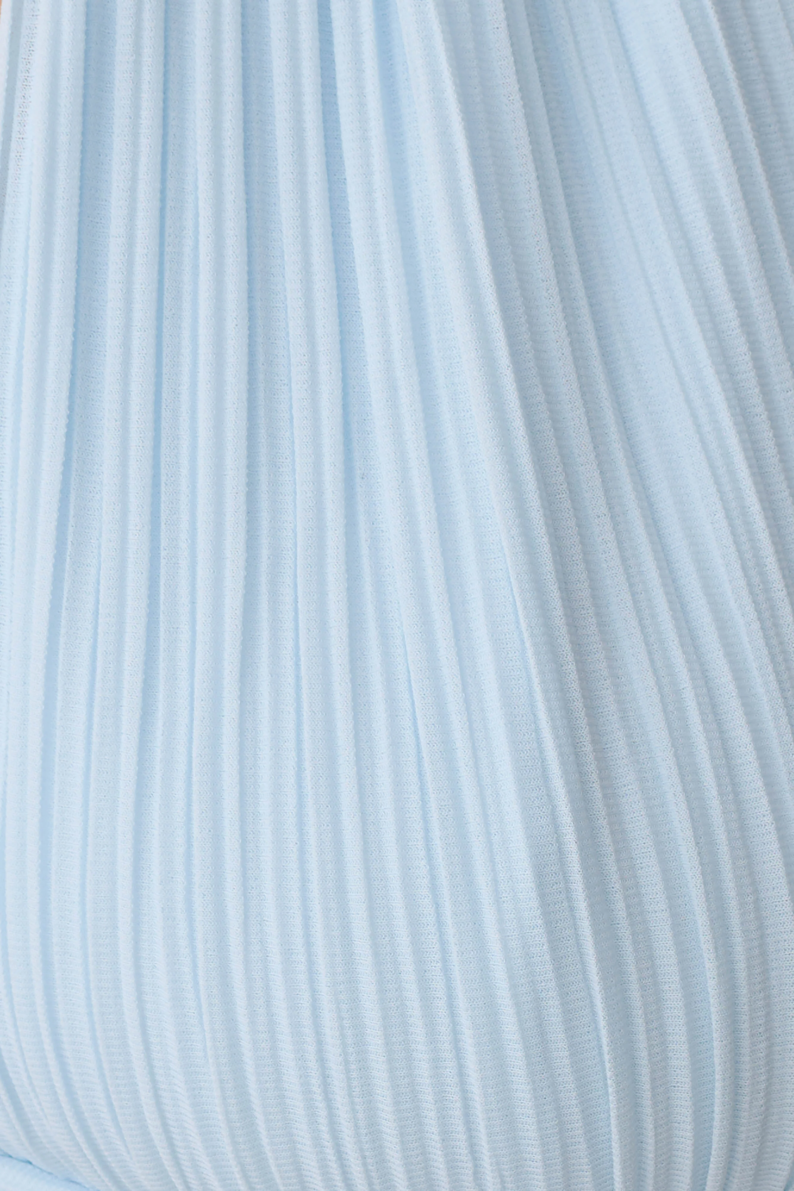 Amaris Sleeveless Plisse Halter Top - Pale Blue - Image 8