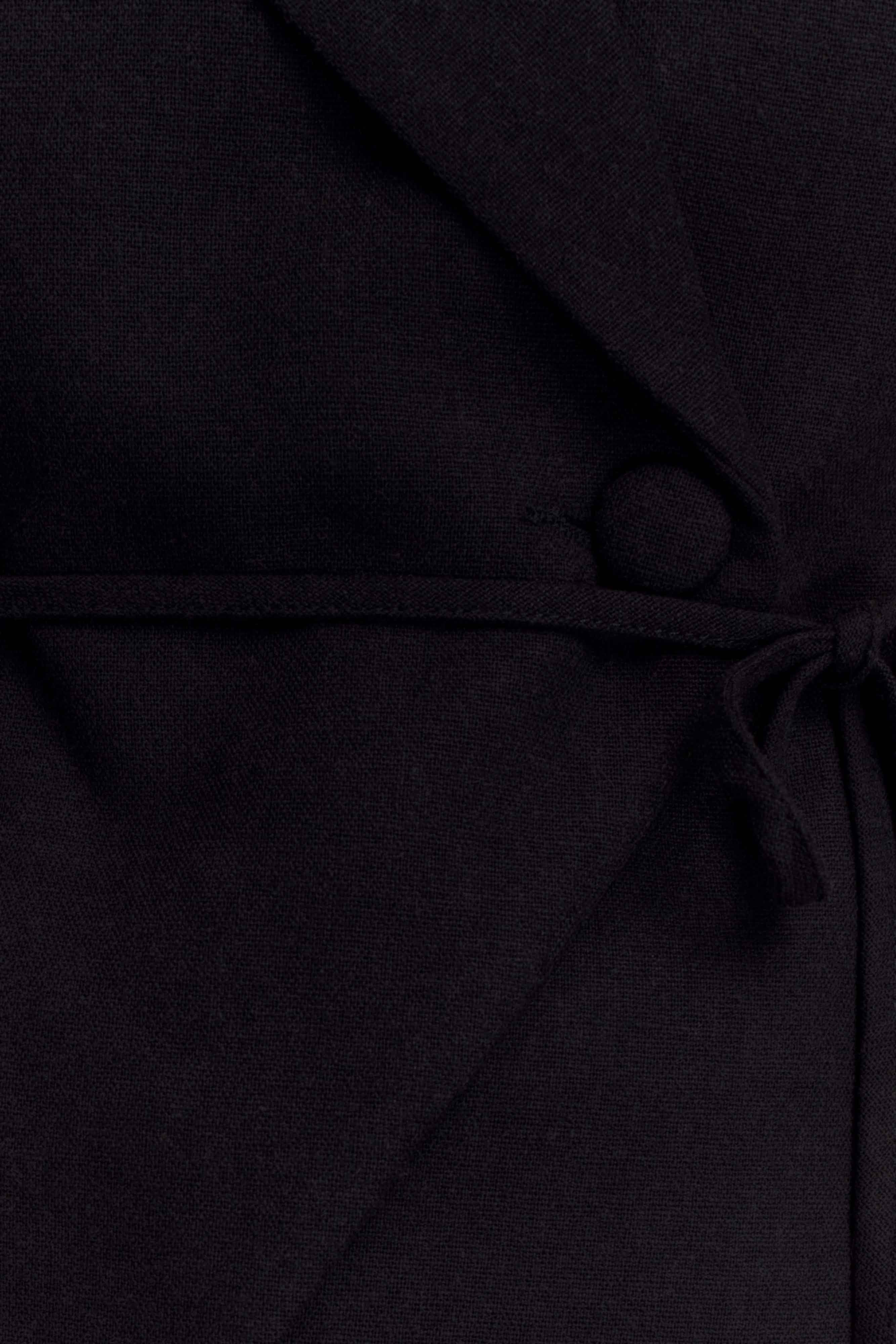 Andina Shortsleeve Linen Top - Black - Image 9