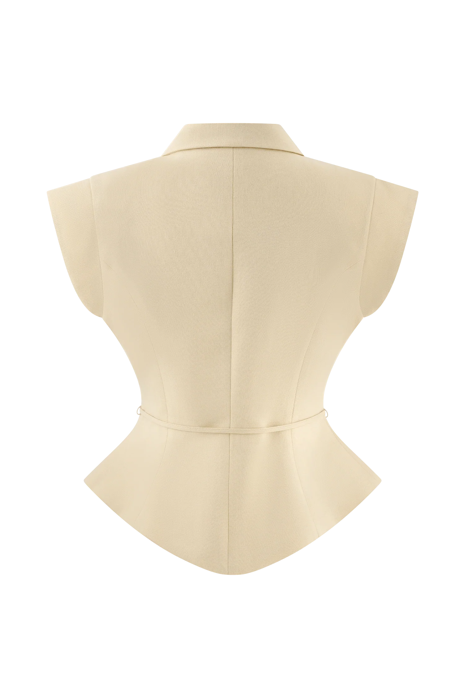 Andina Shortsleeve Linen Top - Natural Beige - Image 10