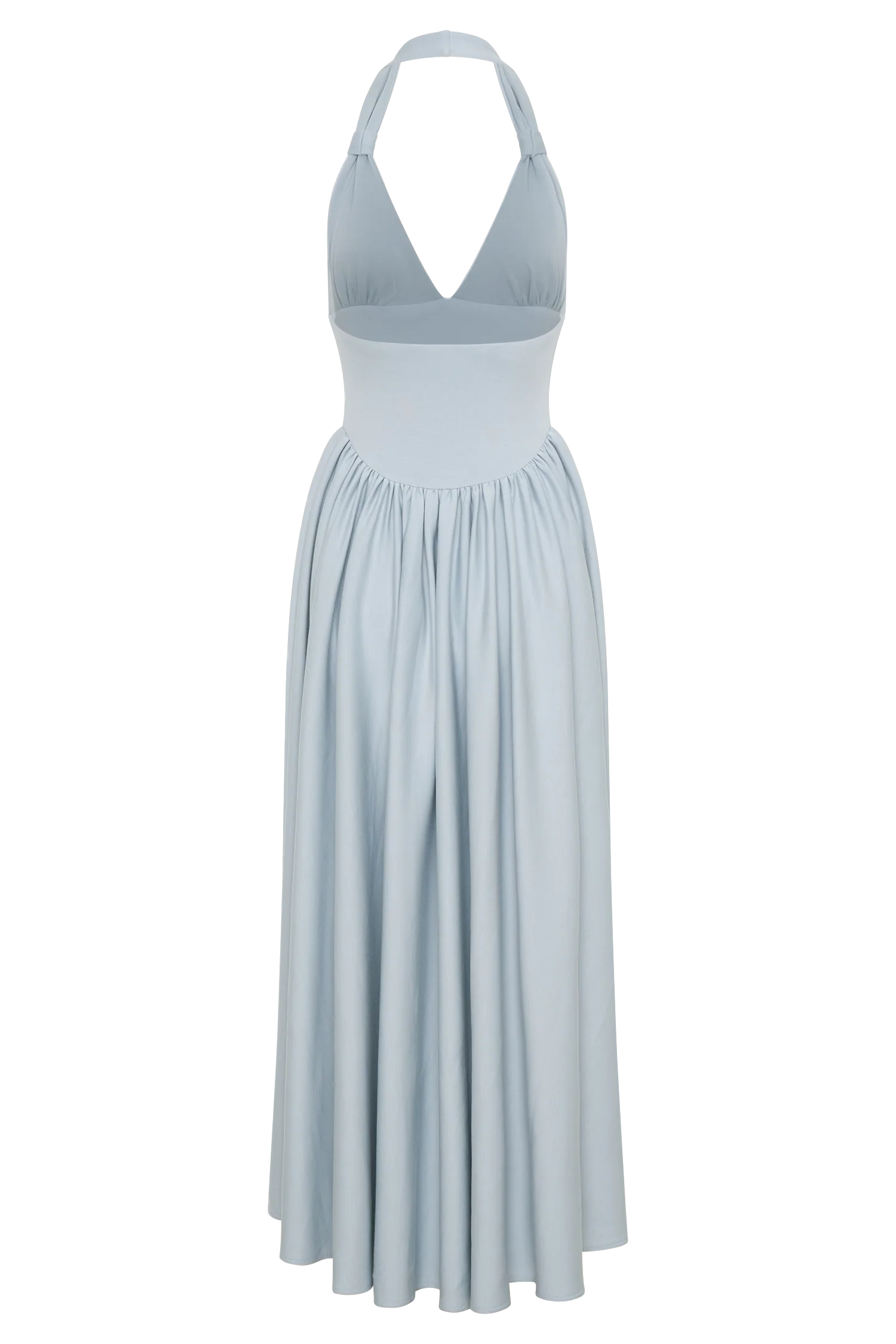 Angelina Scuba Halter Midi Dress - Pale Blue - Image 7