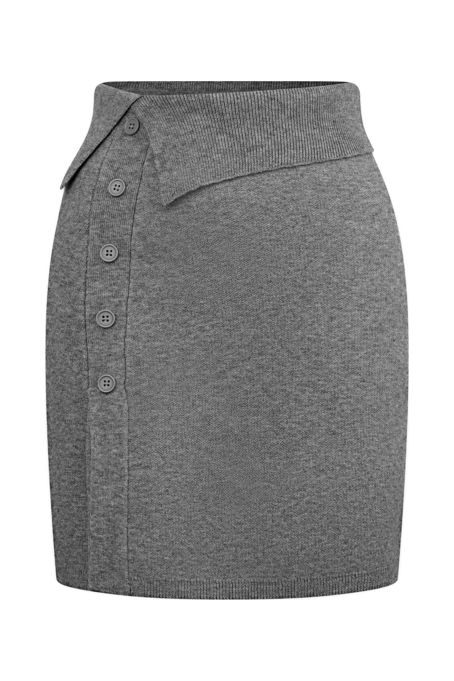 Annabelle Knit Mini Skirt - Charcoal - Image 7