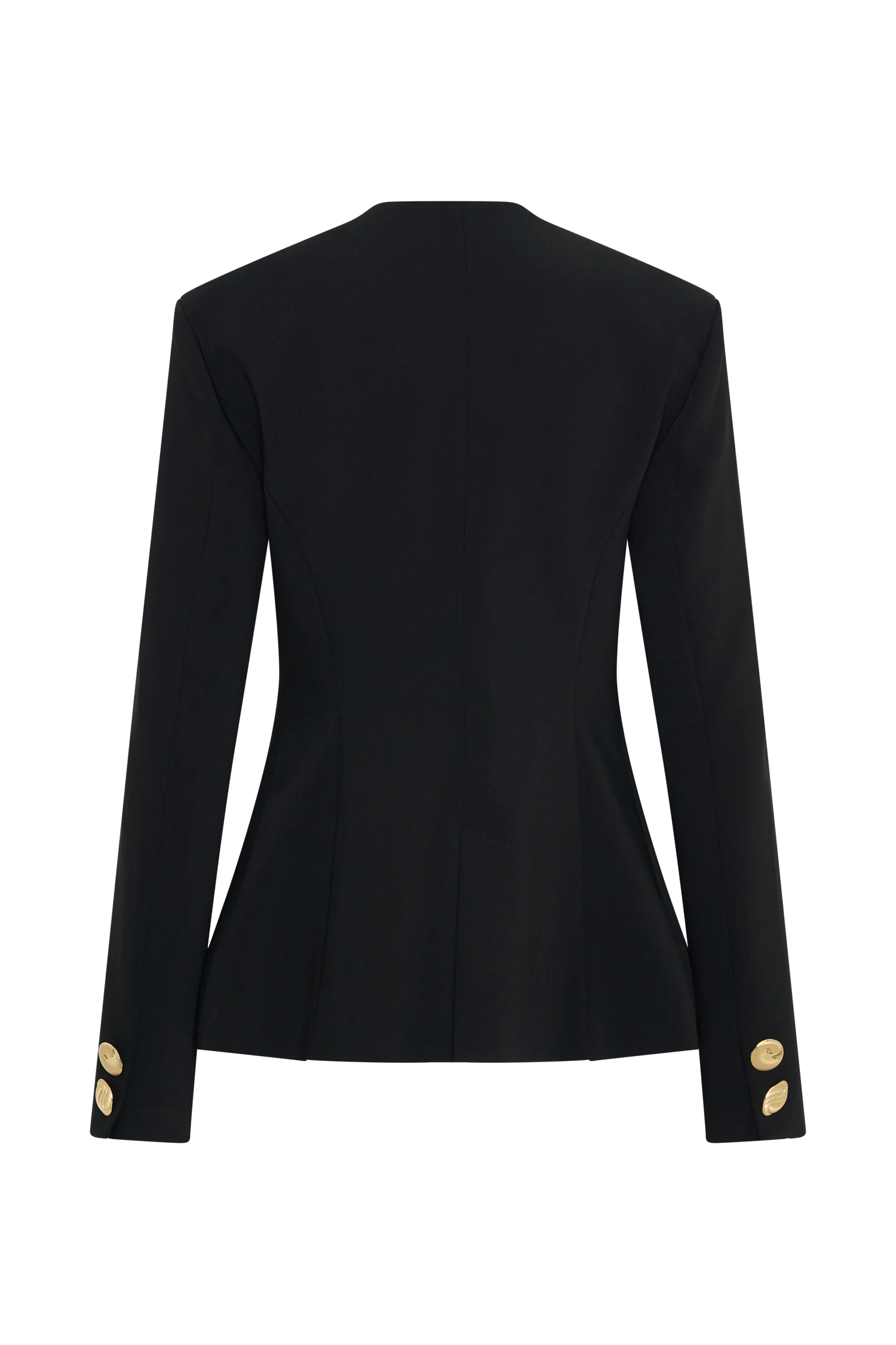 Asia Mixed Button Blazer - Black - Image 8