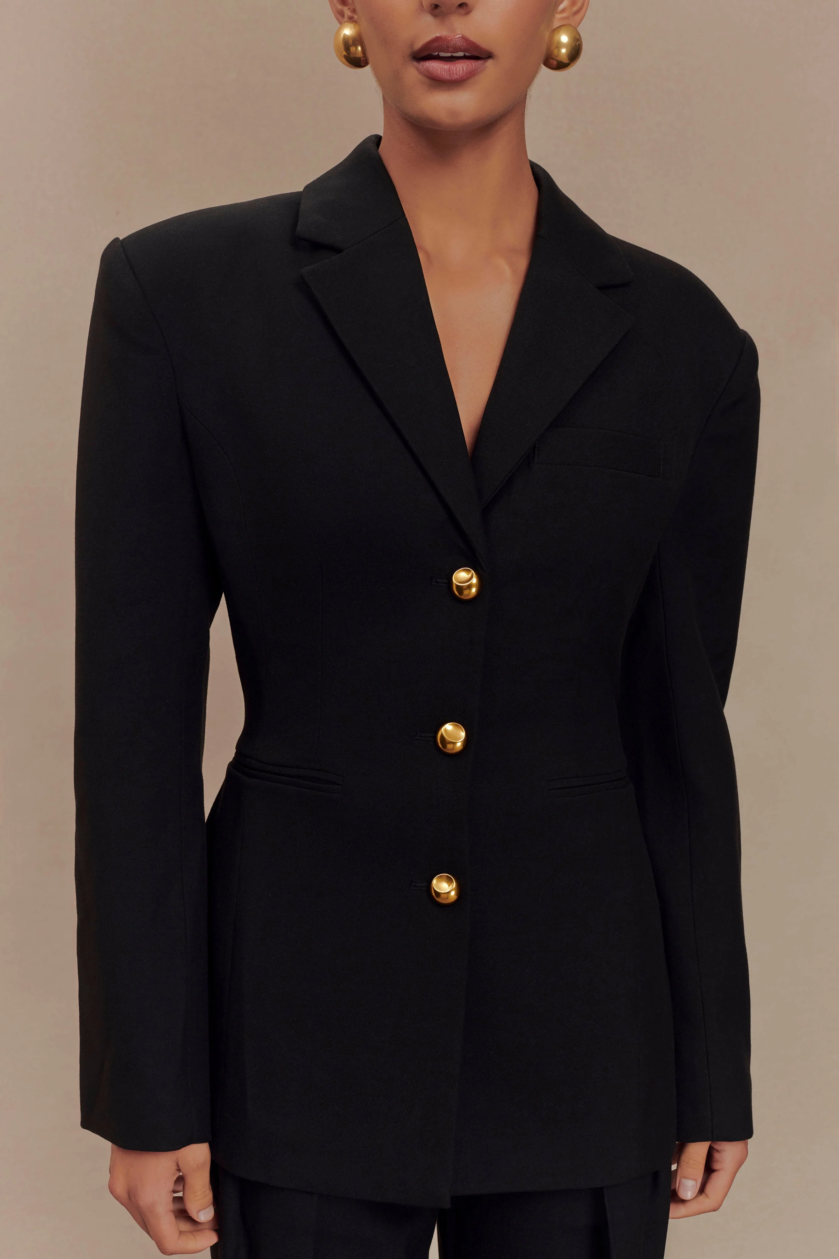 Bellamy Cinched Blazer - Black - Image 10