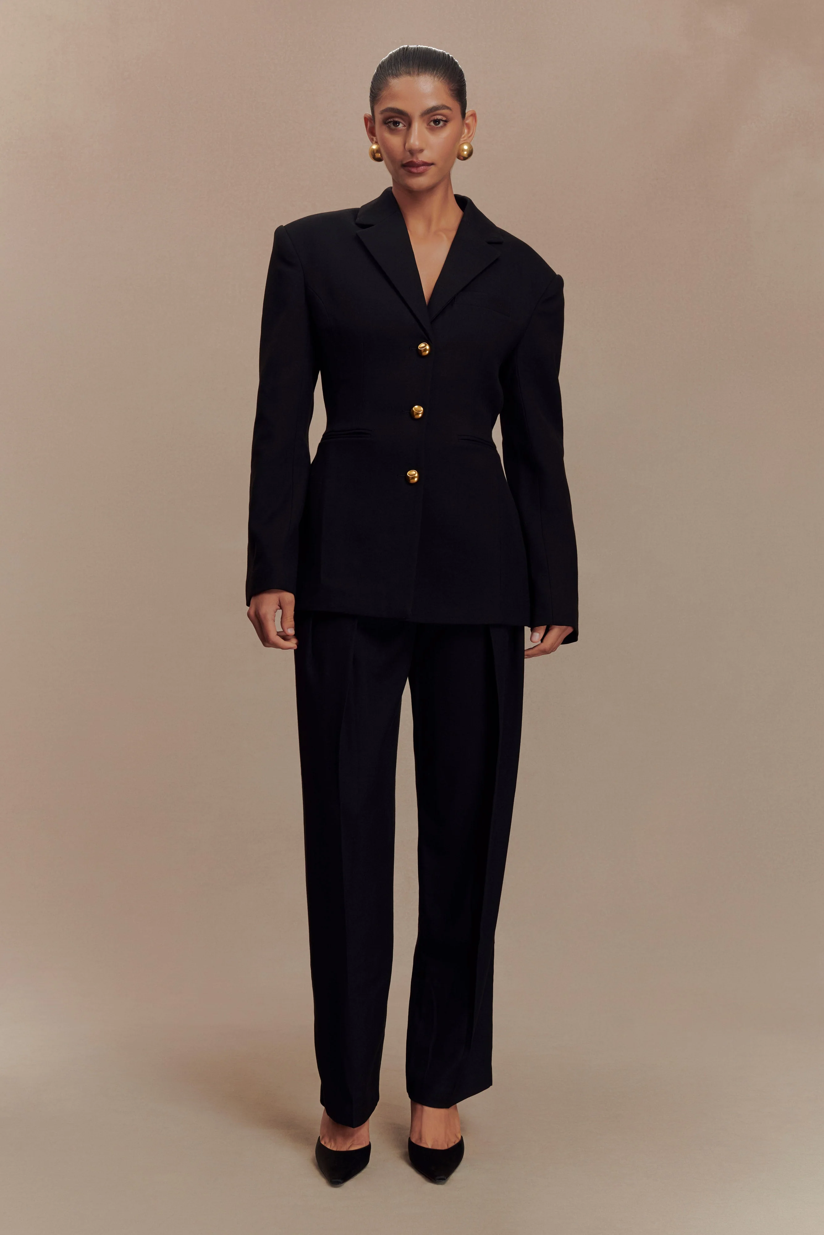 Bellamy Cinched Blazer - Black - Image 7