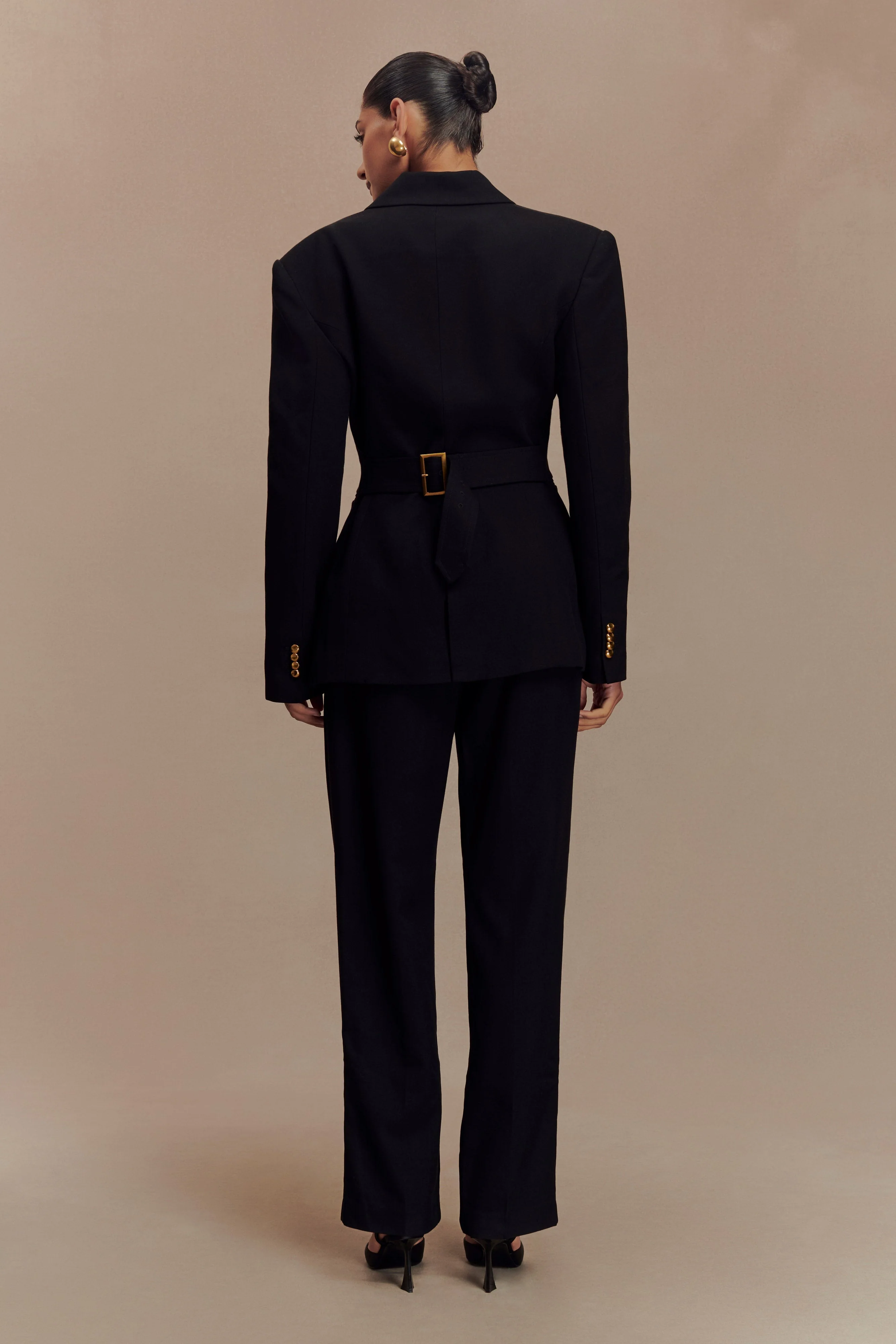 Bellamy Cinched Blazer - Black - Image 8