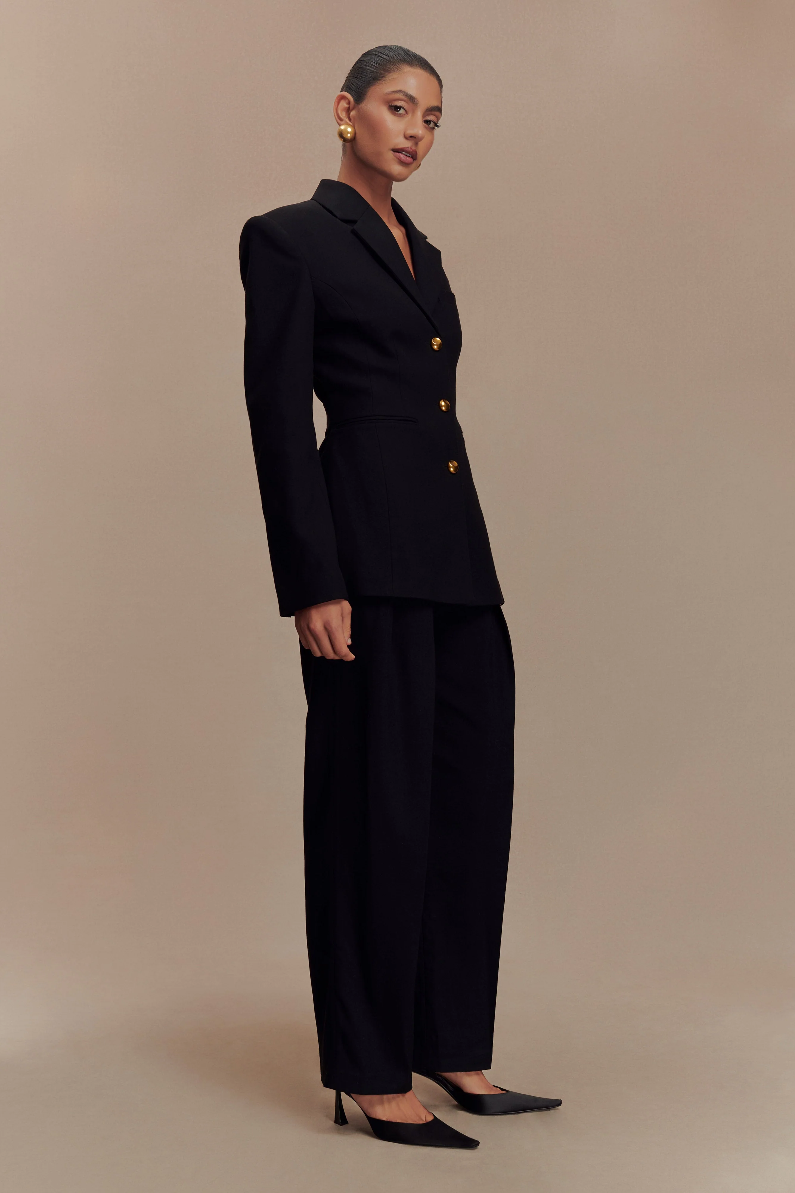 Bellamy Cinched Blazer - Black - Image 9