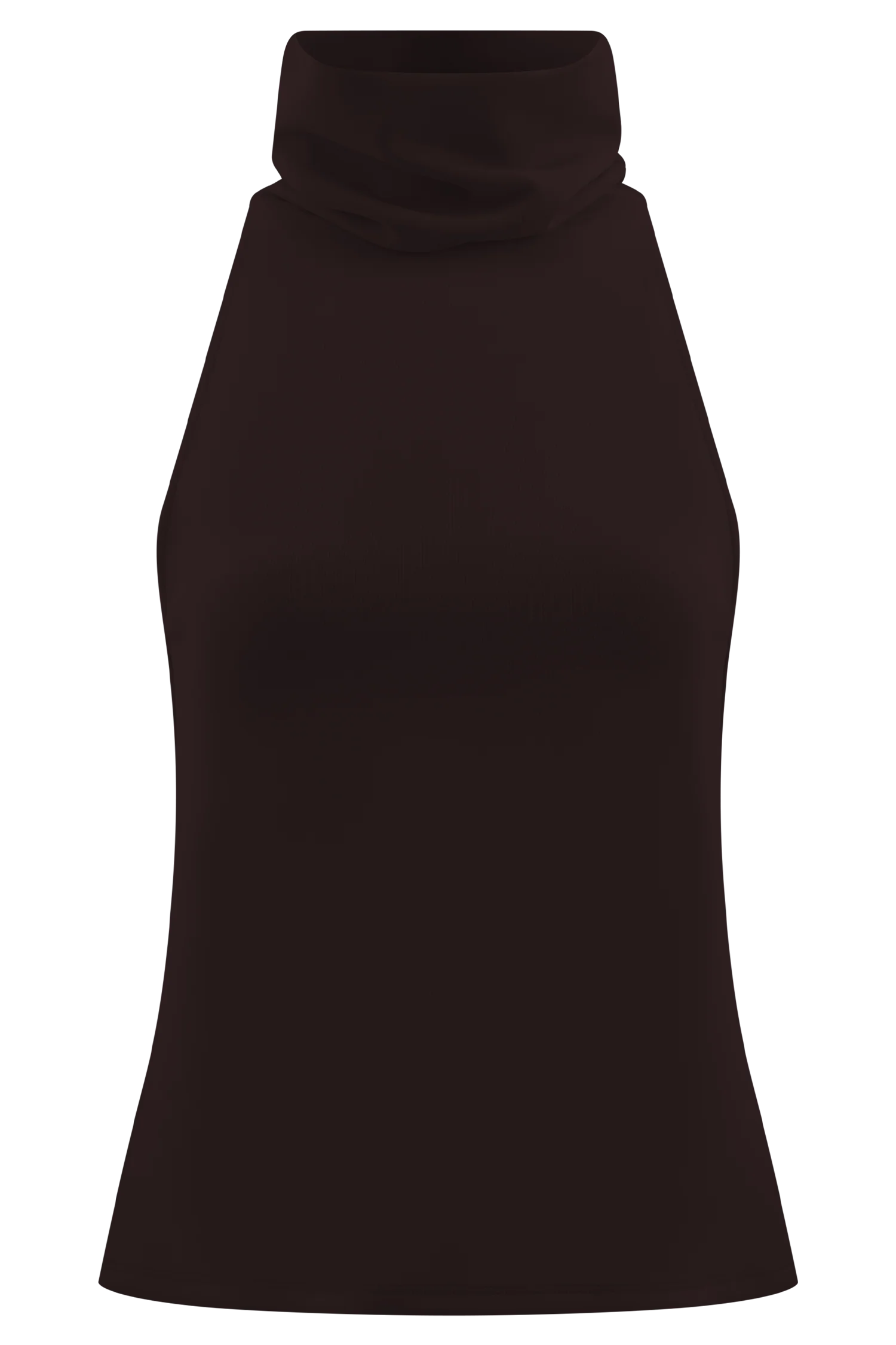 Birdie High Neck Sleeveless Top - Chocolate - Image 8
