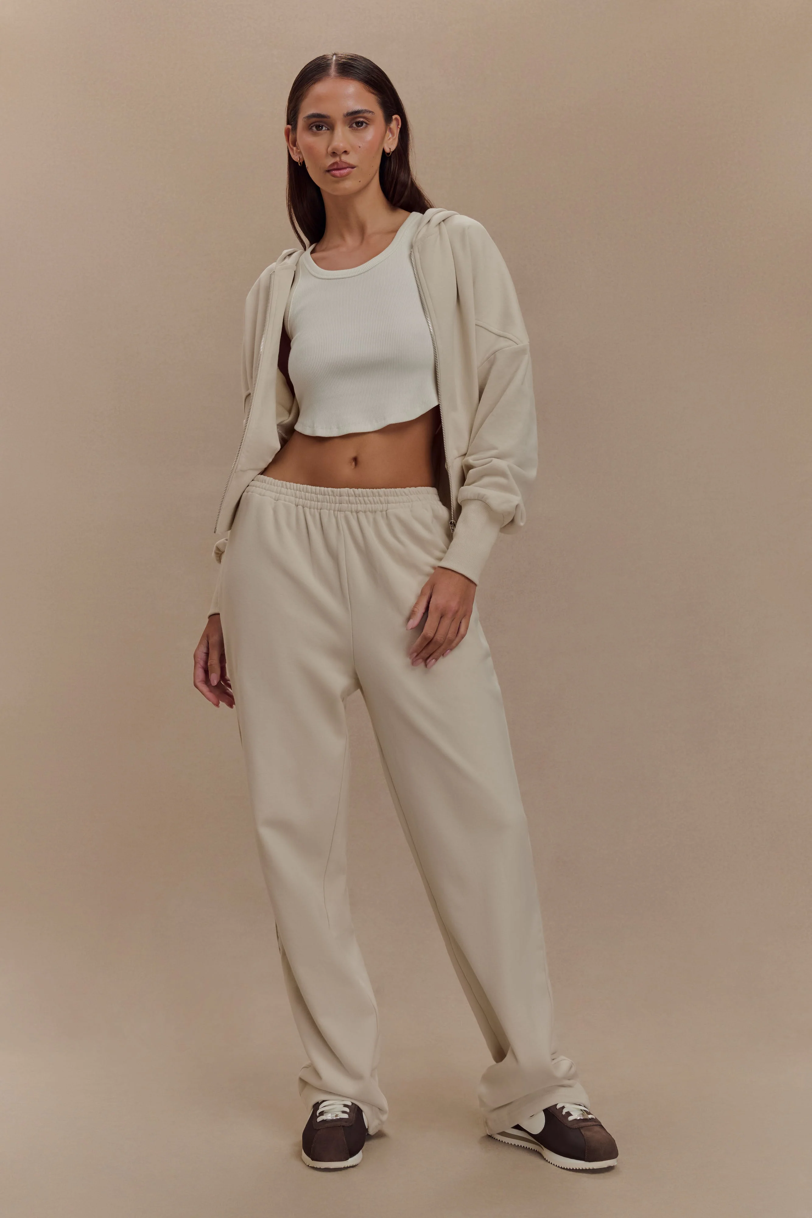 Blake Straight Leg Joggers - Stone - Image 3