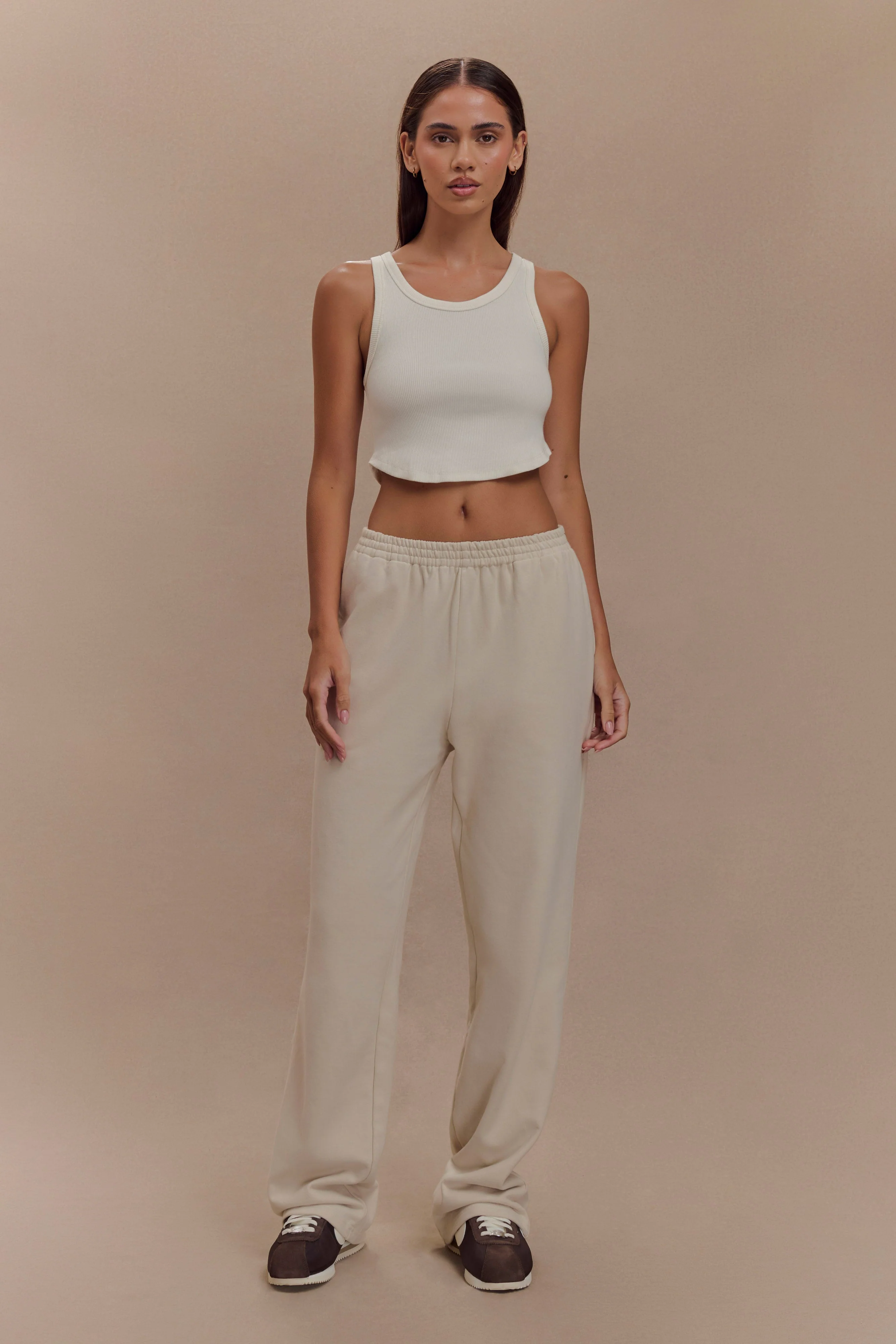 Blake Straight Leg Joggers - Stone - Image 5