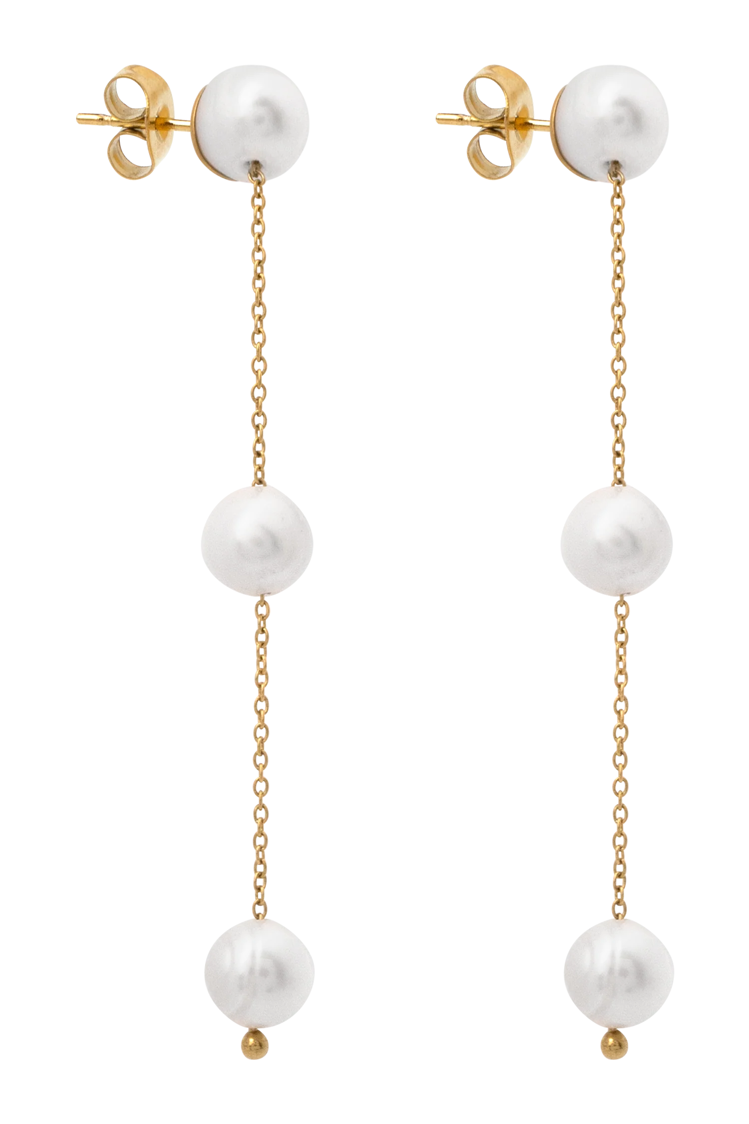 Bodhi Freshwater Pearl Drop Earrings - Pearl - Image 5