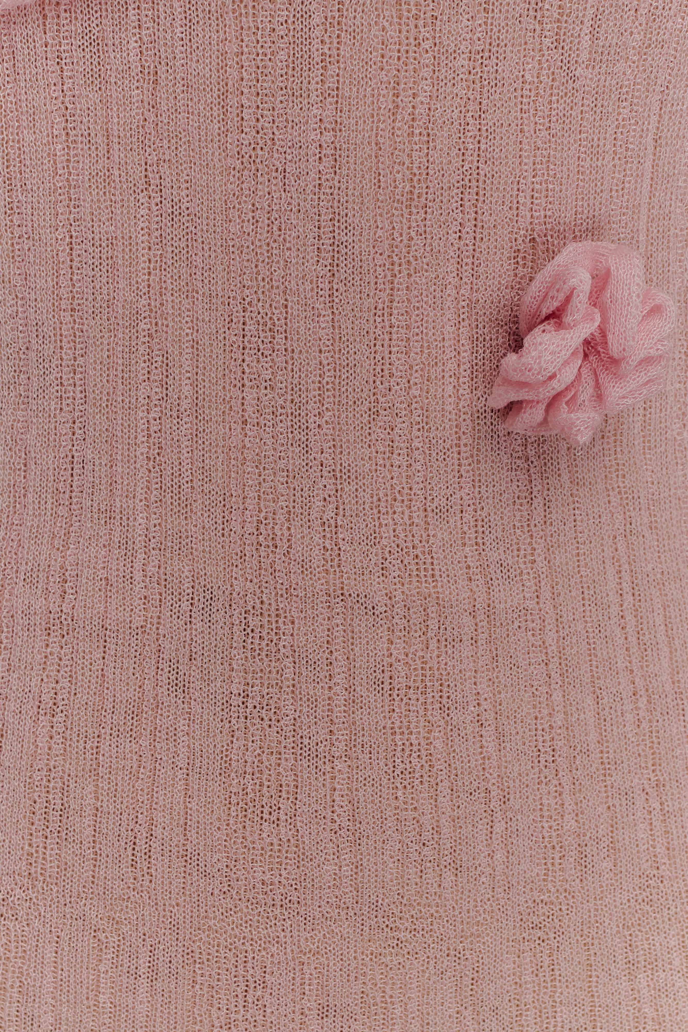 Brynn Orchid Knit Maxi Dress - Pastel Pink - Image 6