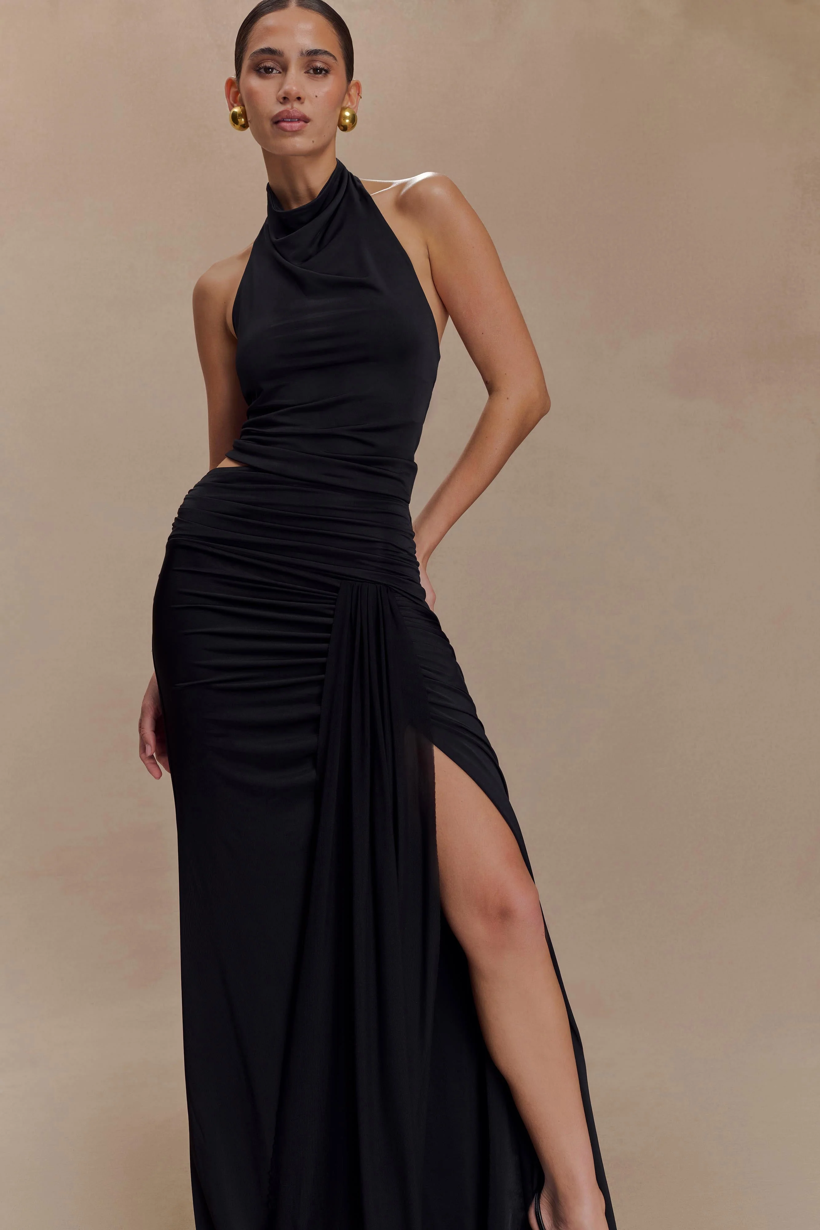 Calandra Slinky Maxi Skirt - Black - Image 3