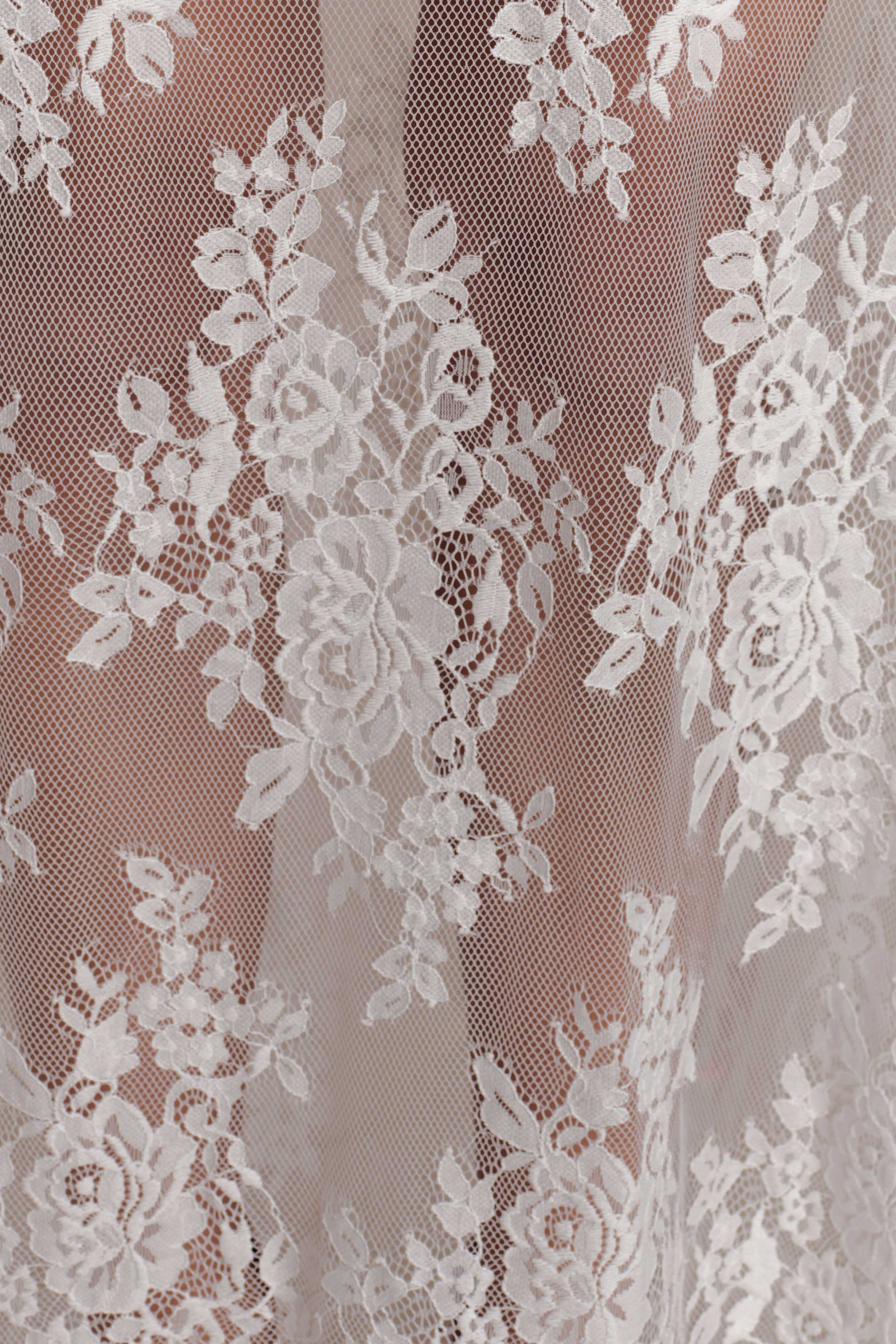 Camille Beaded Satin And Lace Maxi Skirt - Ivory - Image 9