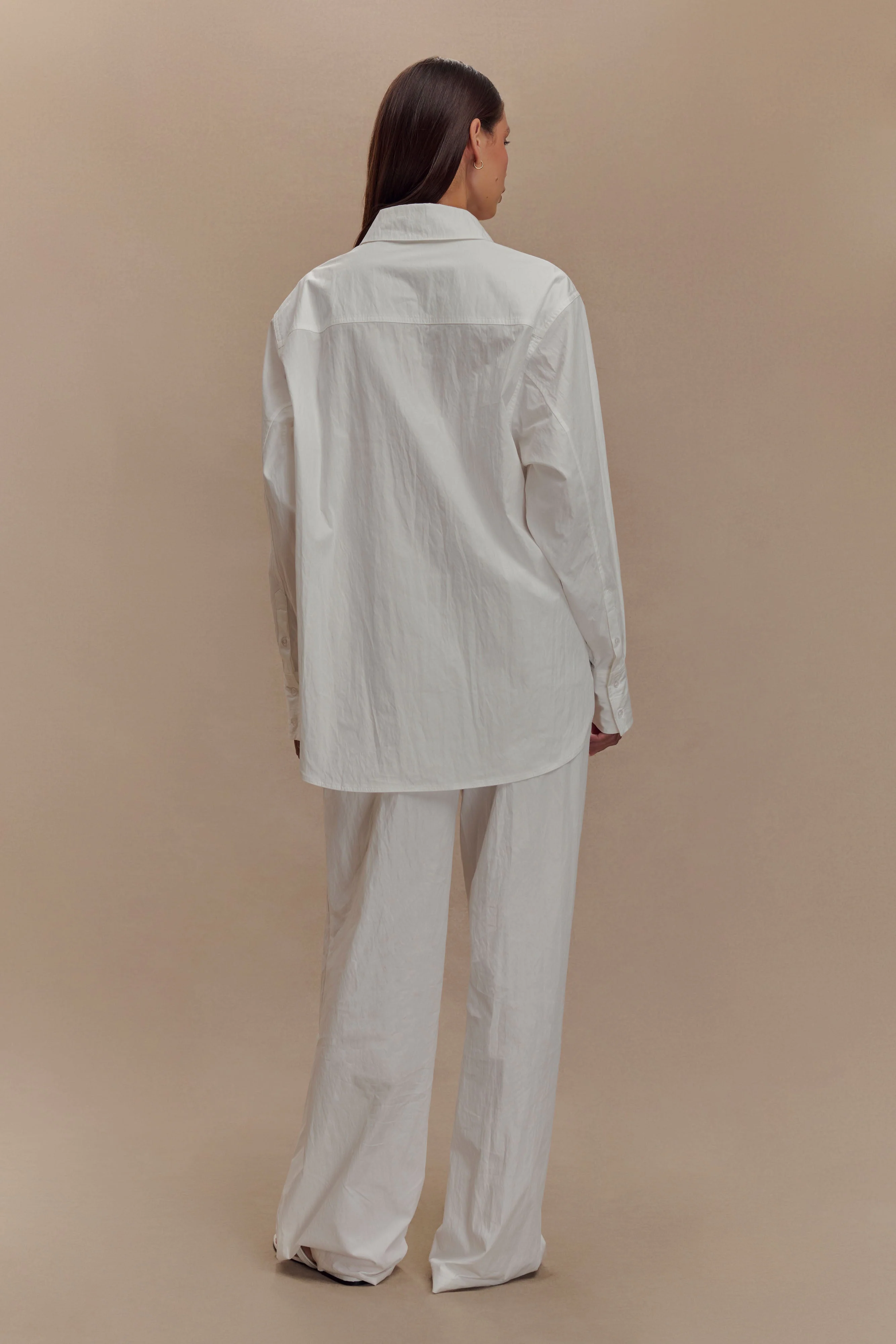Campbell Cotton Oversized Shirt - White - Image 7