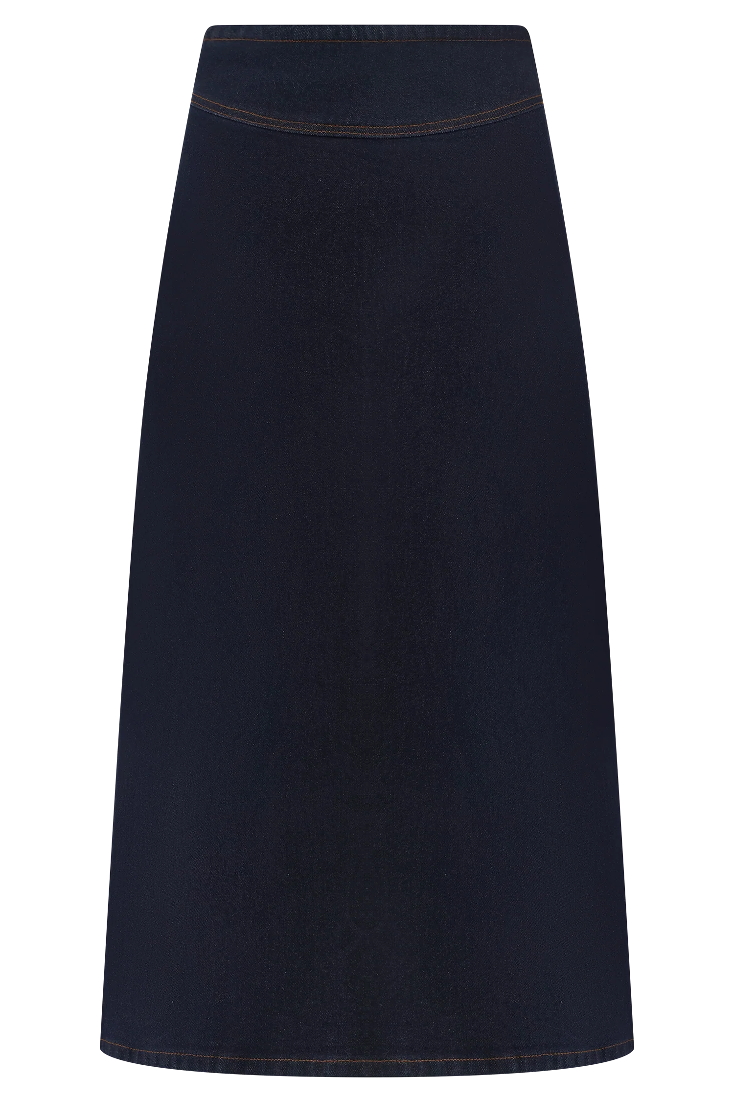 Cecilia Denim A-Line Midi Skirt - Indigo Blue - Image 7