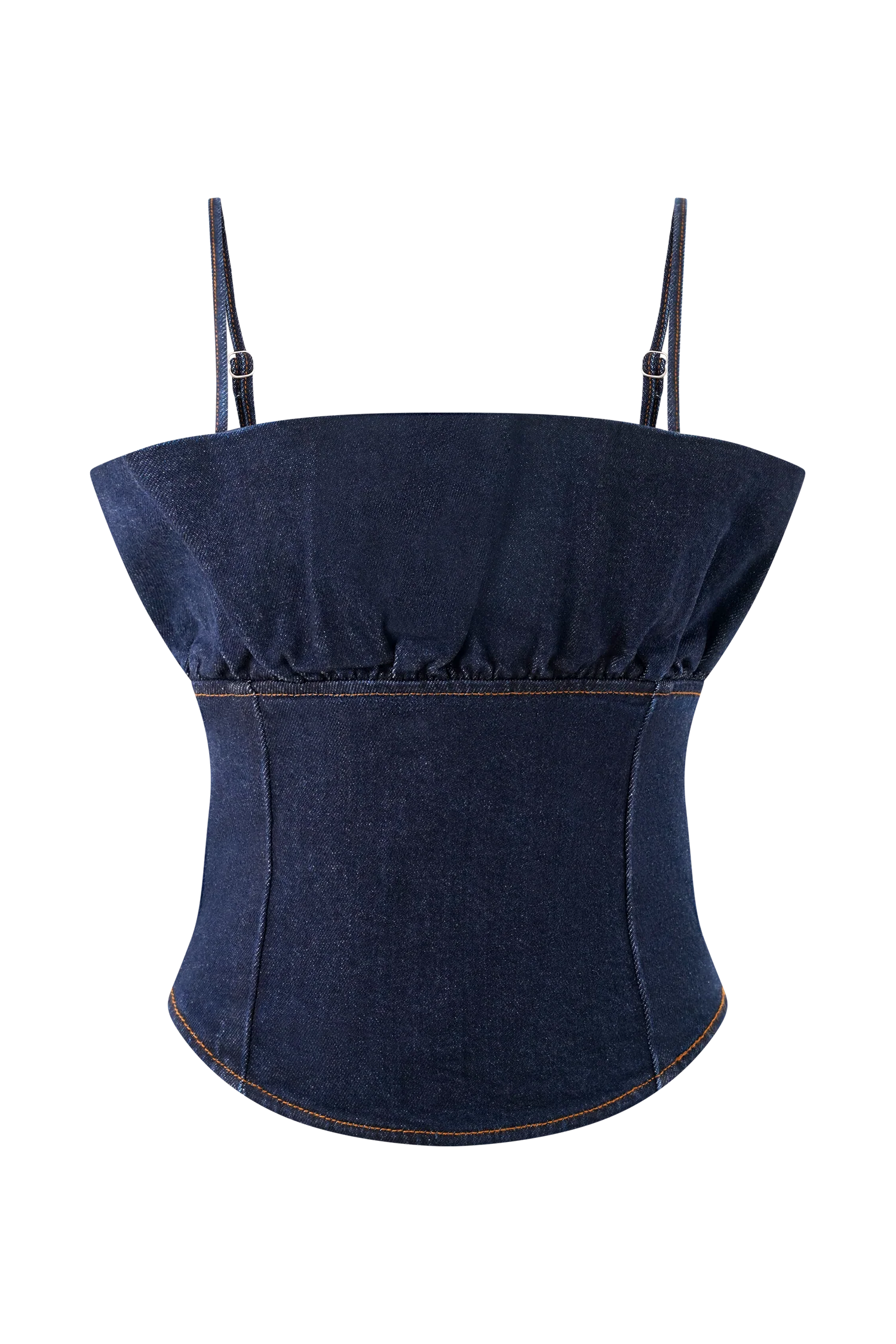 Cecilia Denim Frill Corset - Indigo Blue - Image 9