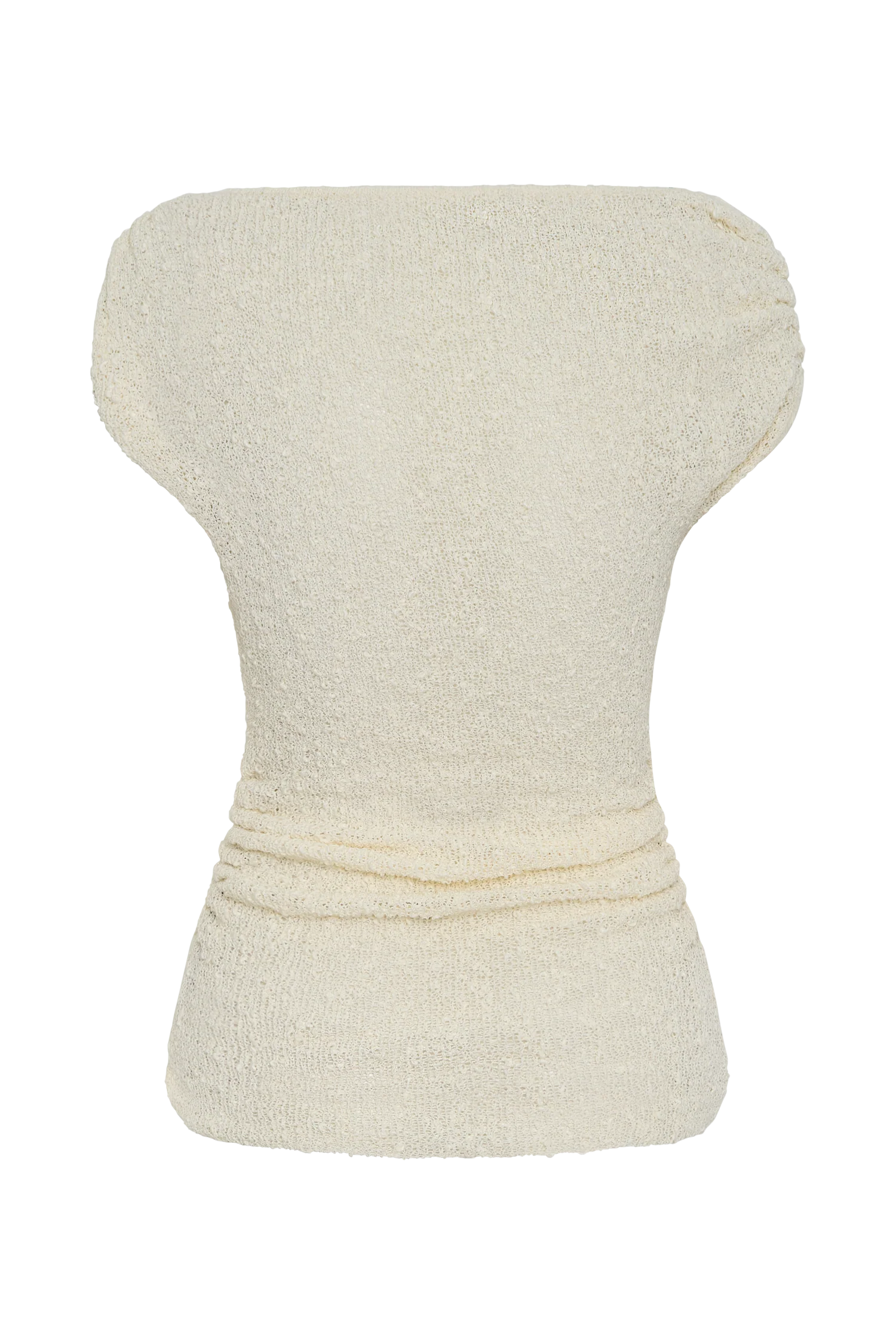 Chloe Off Shoulder Boucle Knit Top - Ivory - Image 8