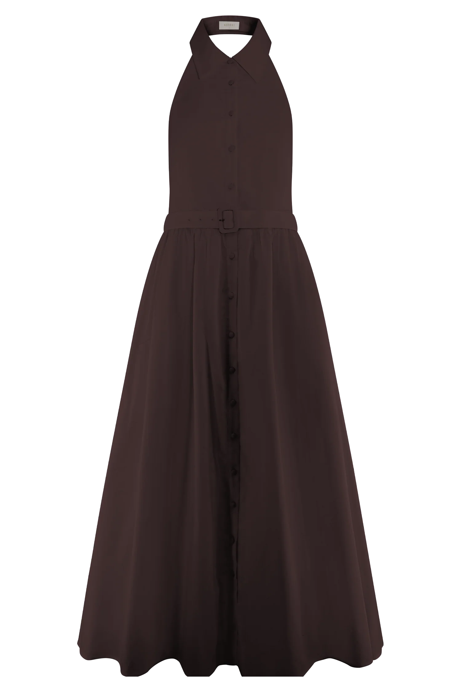 Cindy Collared Midi Dress - Chocolate - Image 11