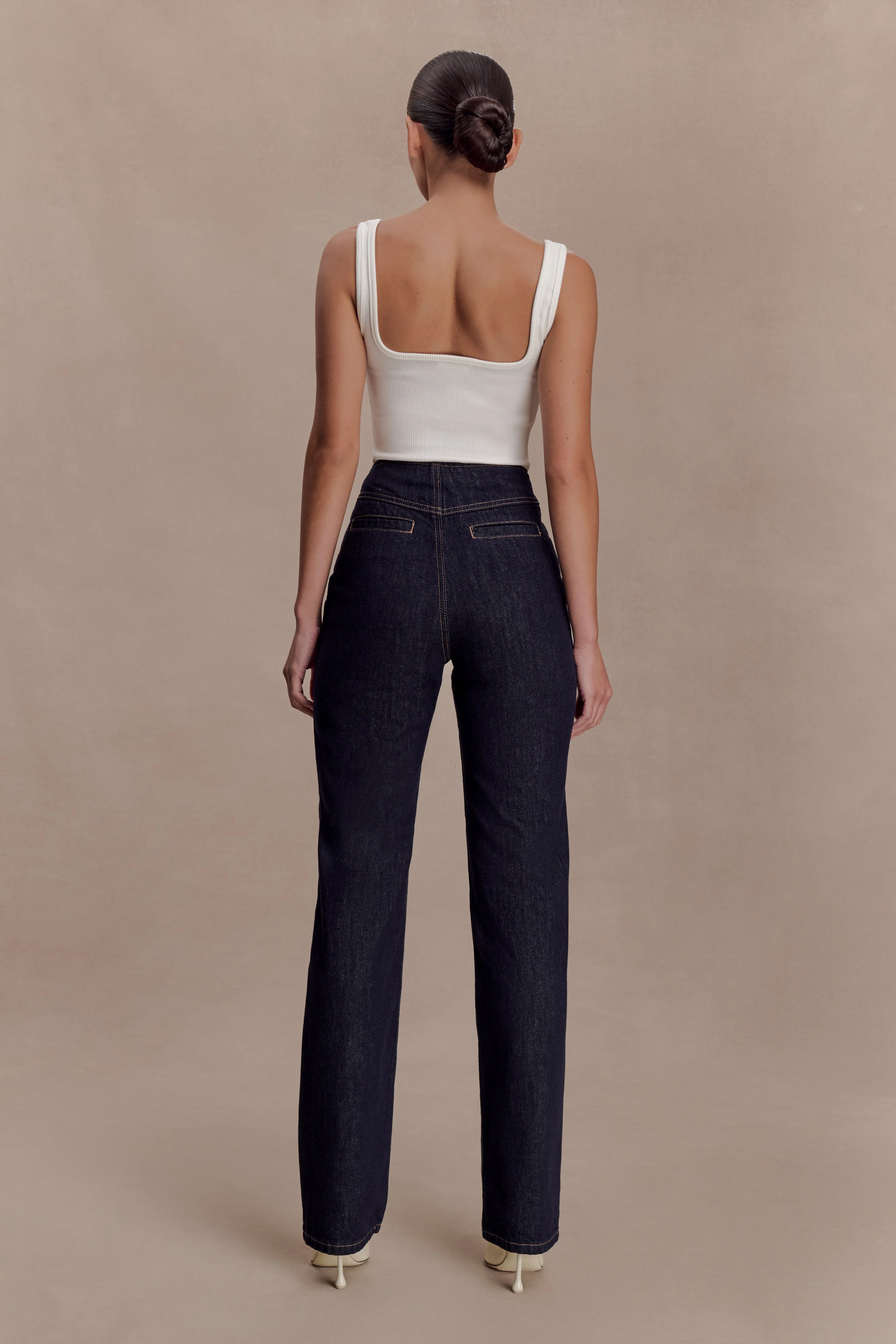 Clarrissa High Rise Jeans - Washed Indigo Blue - Image 2
