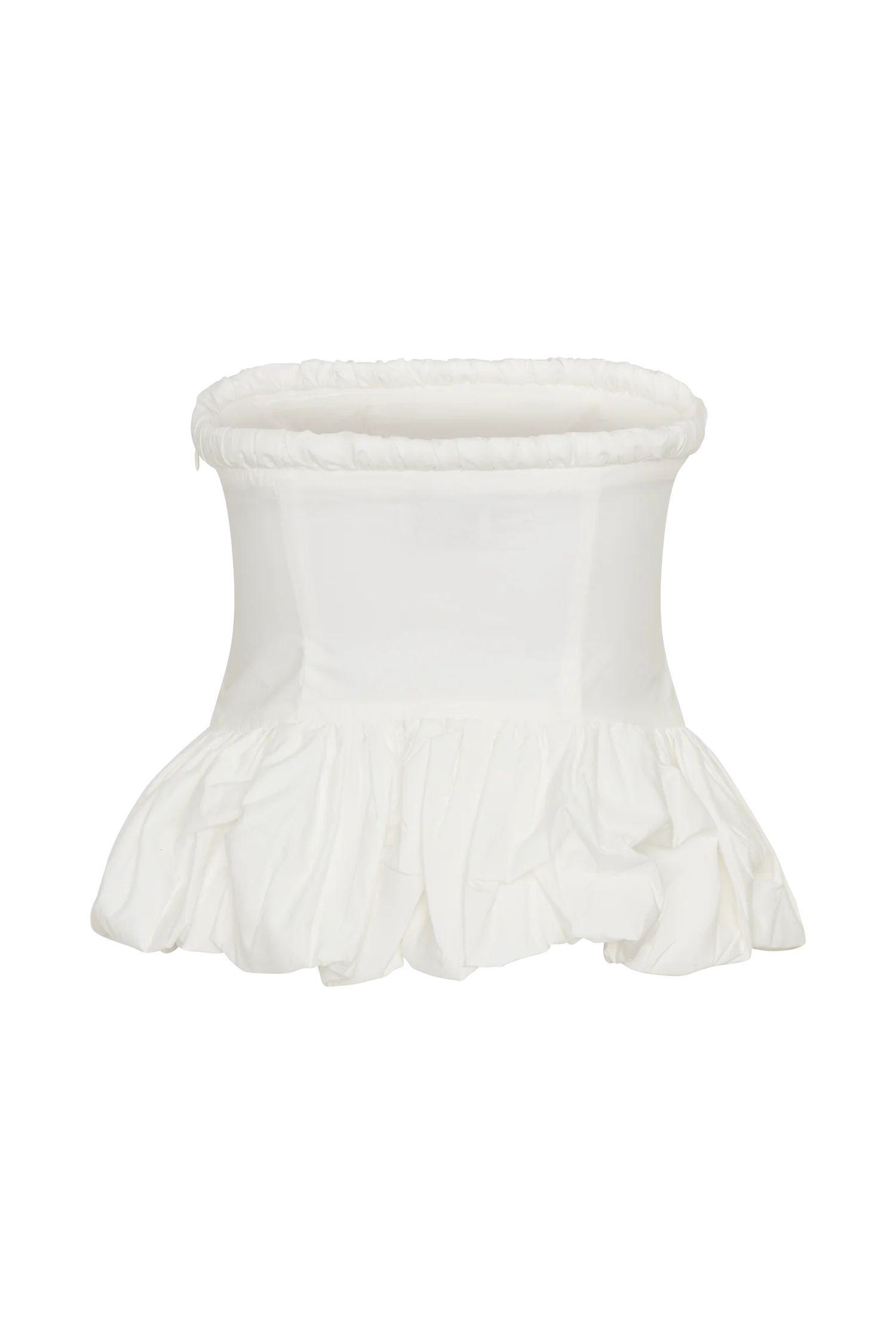 Cora Ruched Strapless Top - White - Image 6