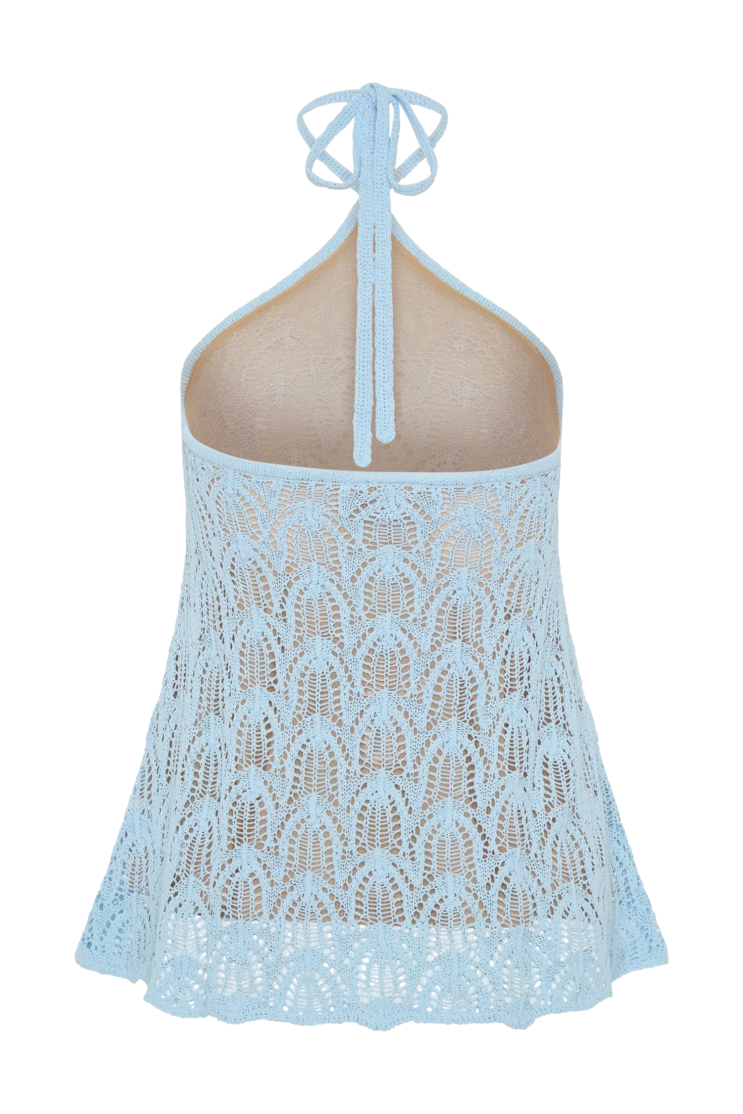 Corey Crochet Halter Neck Top - Light Blue - Image 8