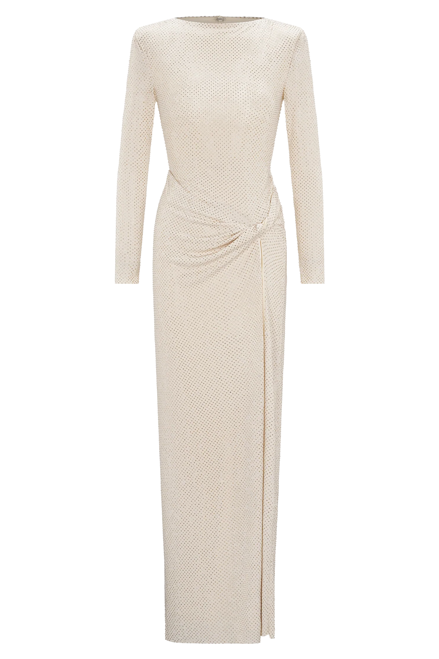 Deanna Long Sleeve Diamante Maxi Dress - Gold - Image 12