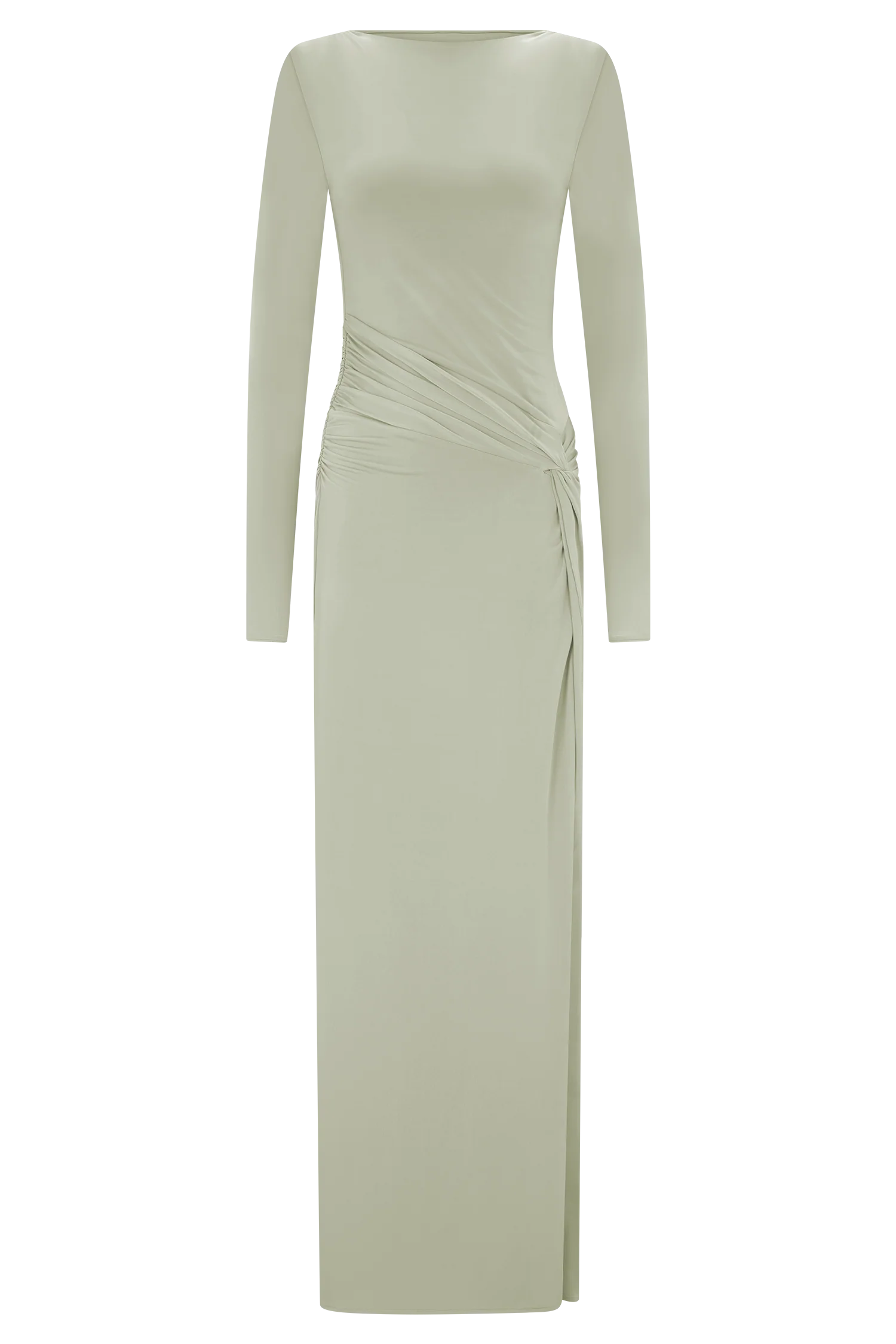 Deanna Long Sleeve Gathered Maxi Dress - Sage - Image 7