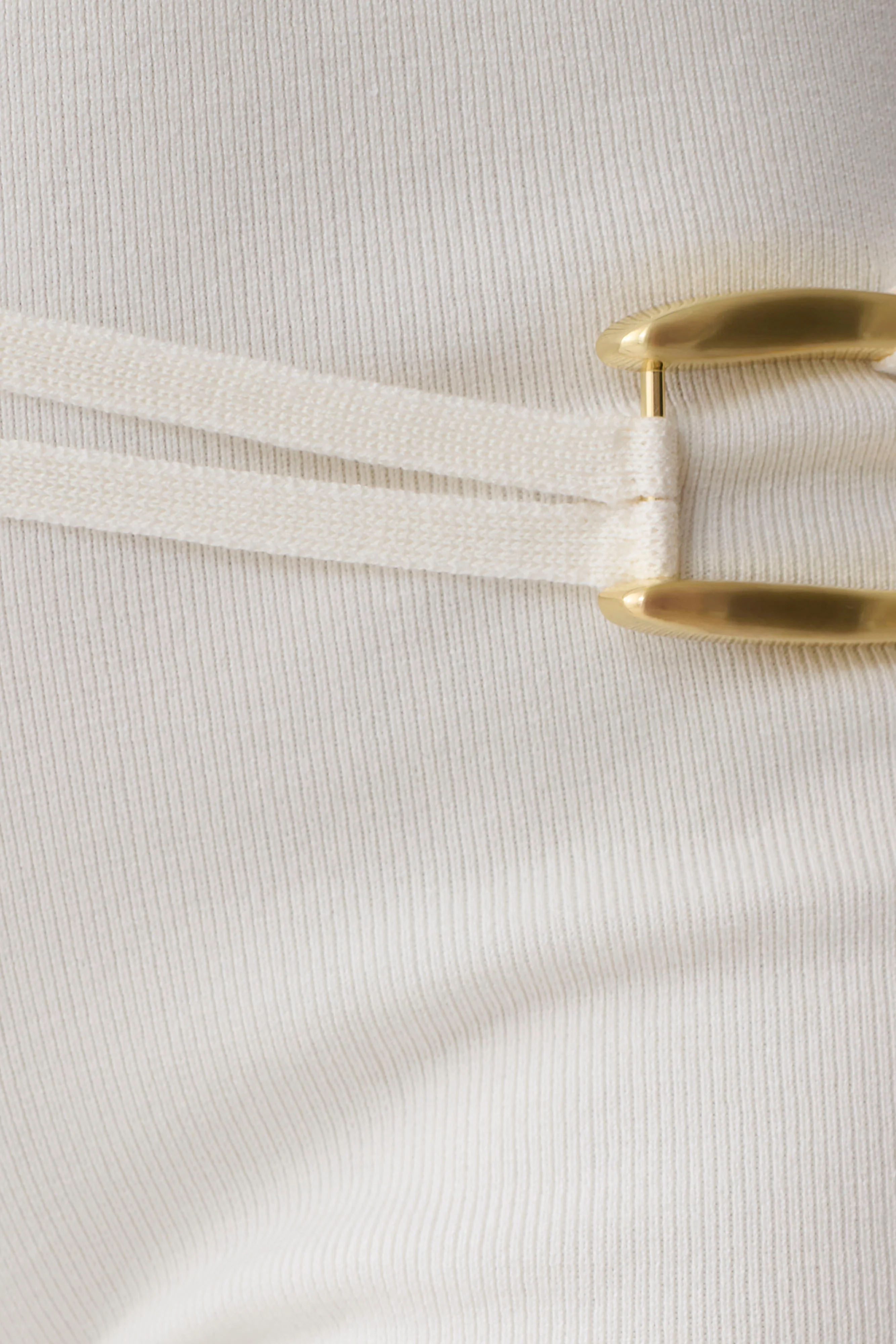 Dimitri Mini Knit Shorts With Belt - Ivory - Image 7