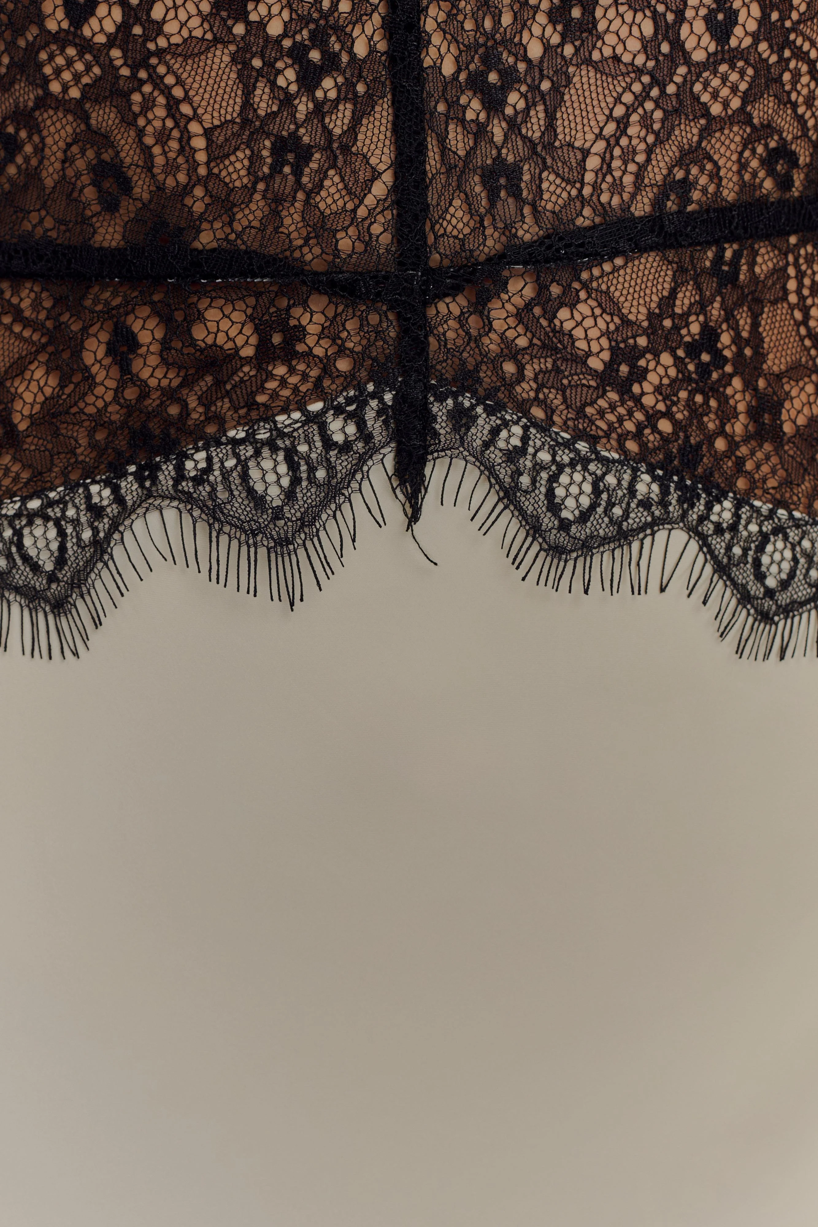 Dinah Lace And Satin Maxi Dress - Black/Ivory - Image 7