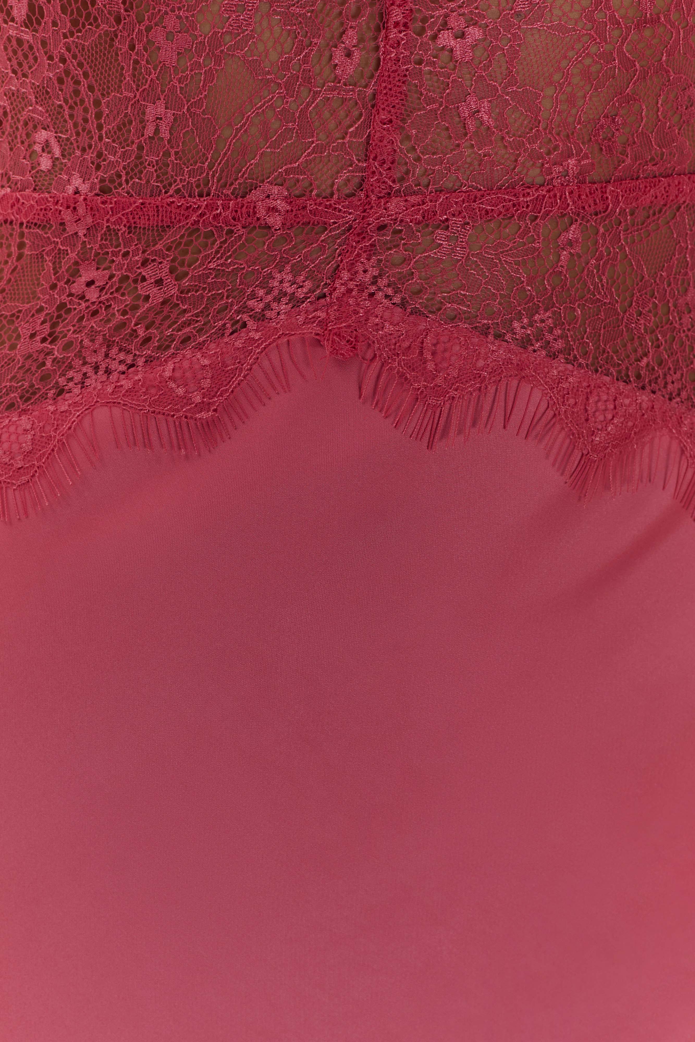 Dinah Lace And Satin Maxi Dress - Blush Rose - Image 4