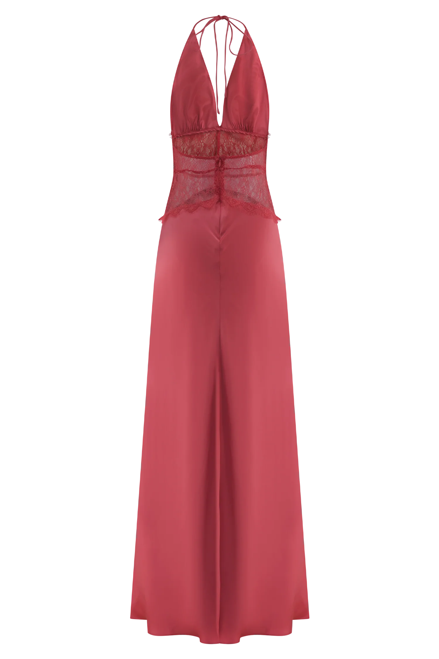 Dinah Lace And Satin Maxi Dress - Blush Rose - Image 6