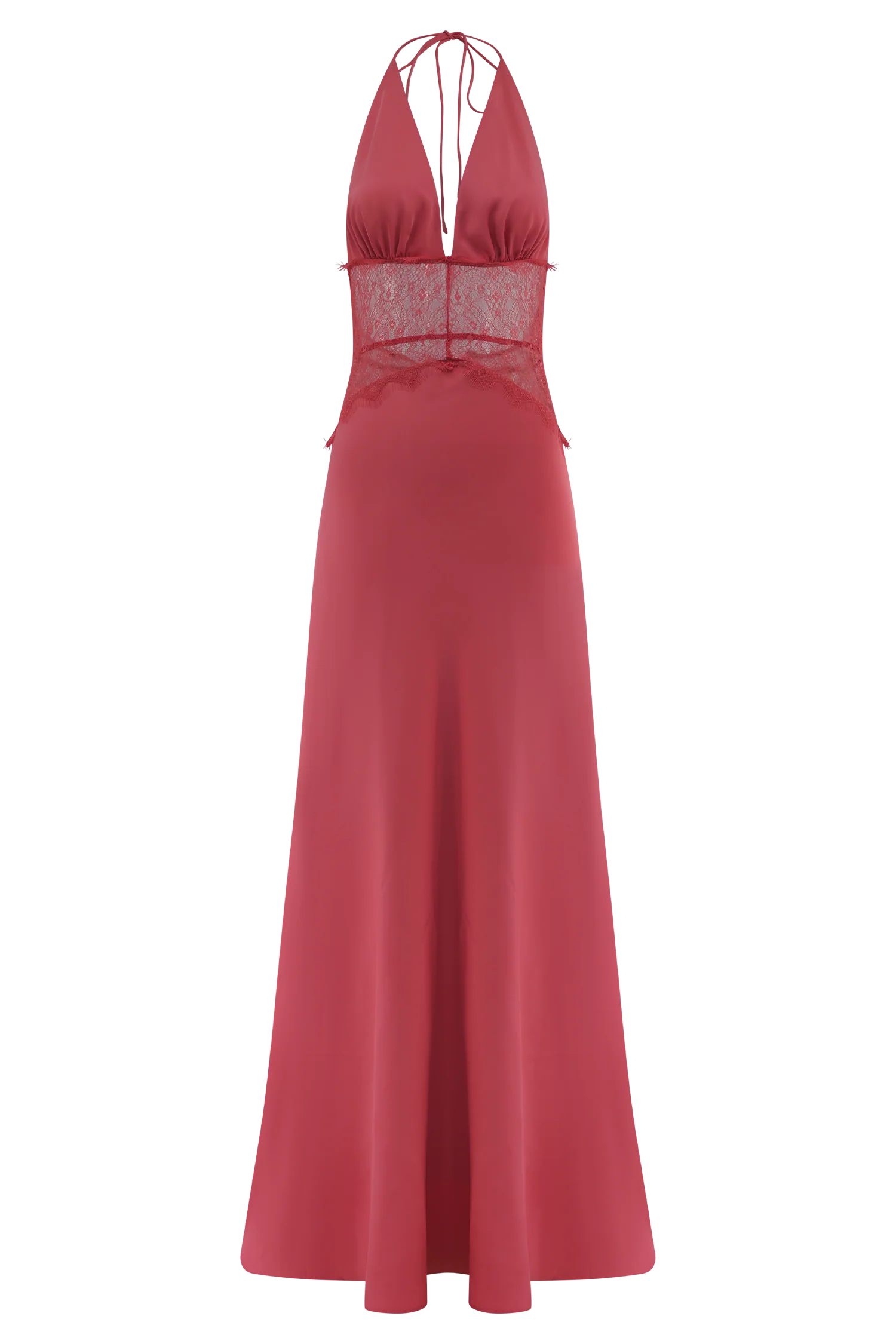 Dinah Lace And Satin Maxi Dress - Blush Rose - Image 7