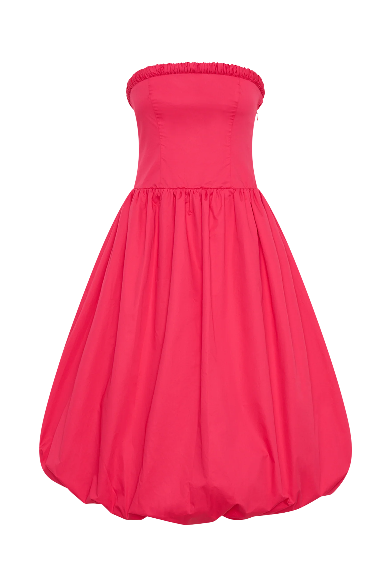 Dulce Puff Midi Dress - Raspberry - Image 7