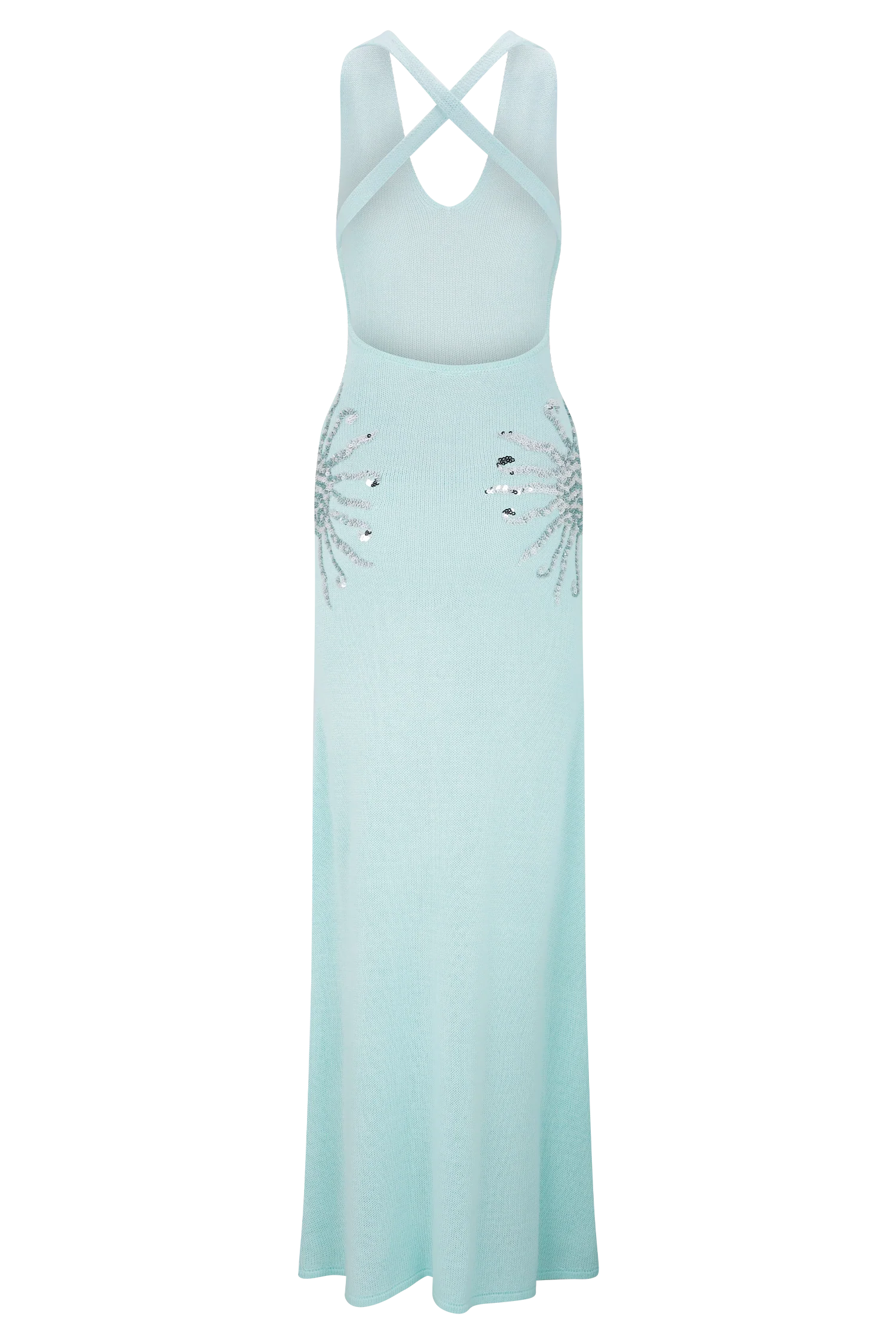 Ellington Knit Maxi Dress With Sequin - Lagoon - Image 8