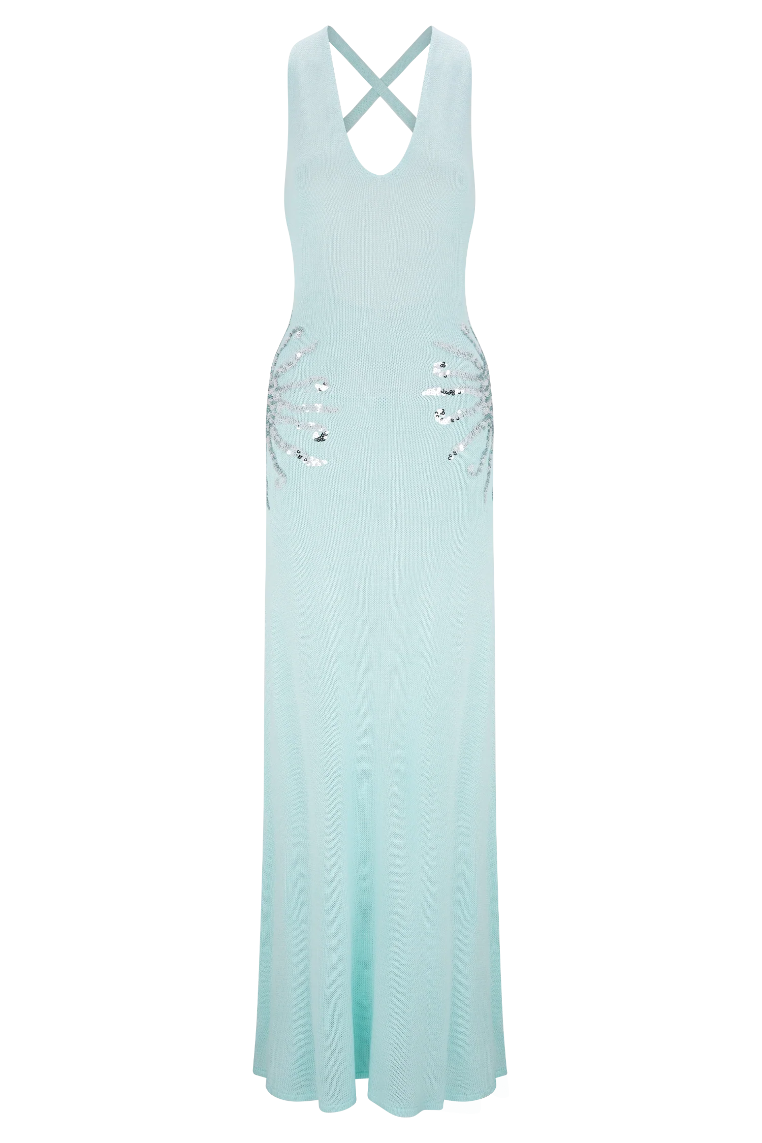 Ellington Knit Maxi Dress With Sequin - Lagoon - Image 9