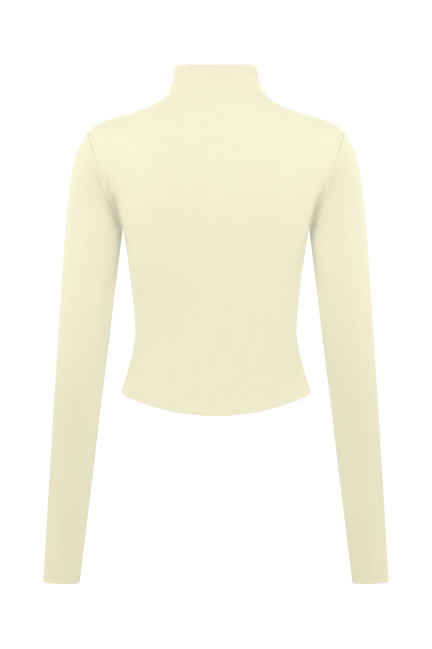 Ember Modal Long Sleeve High Neck Top - Ivory - Image 9
