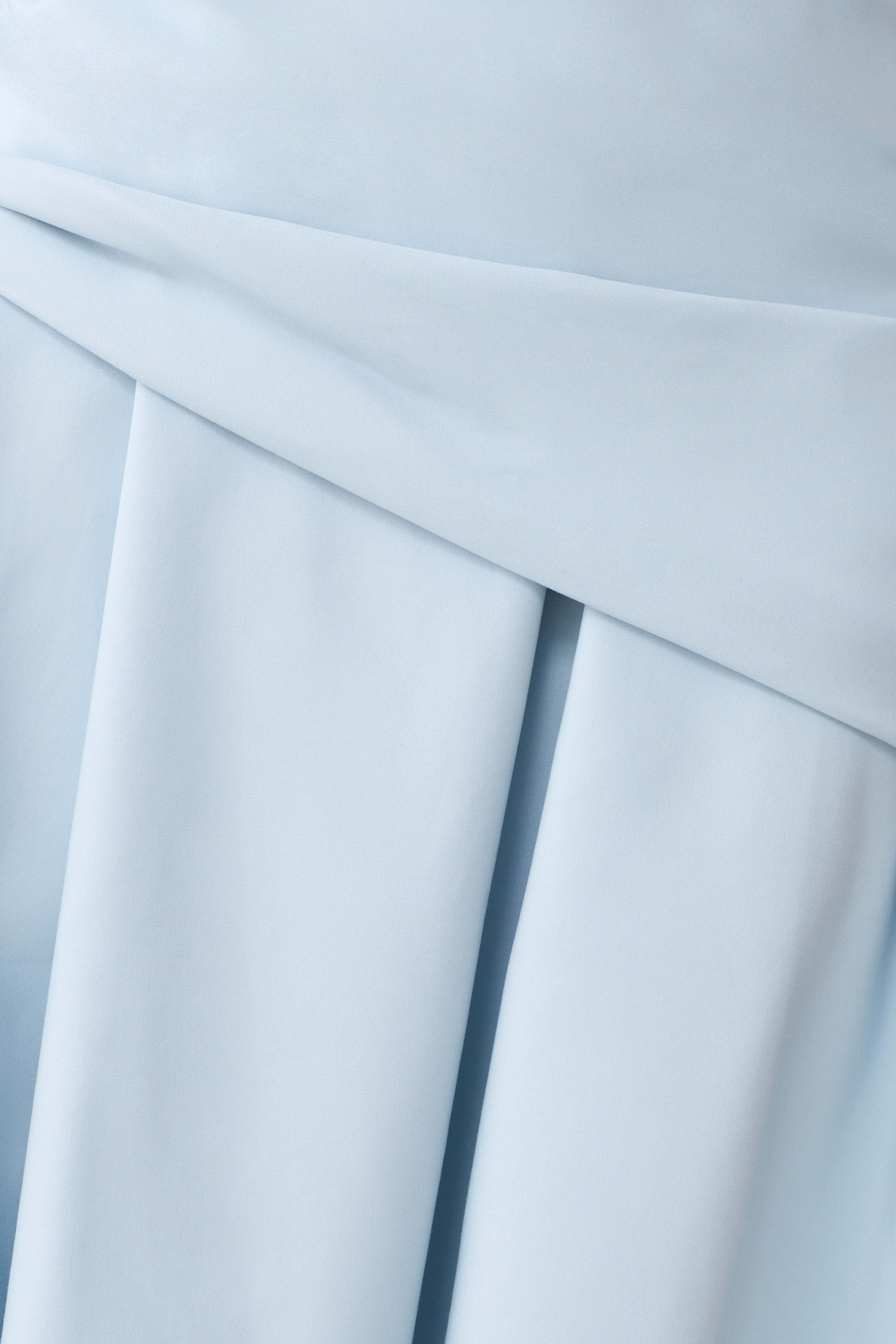 Emily Wrapped Waist Midi Dress - Sky Blue - Image 9