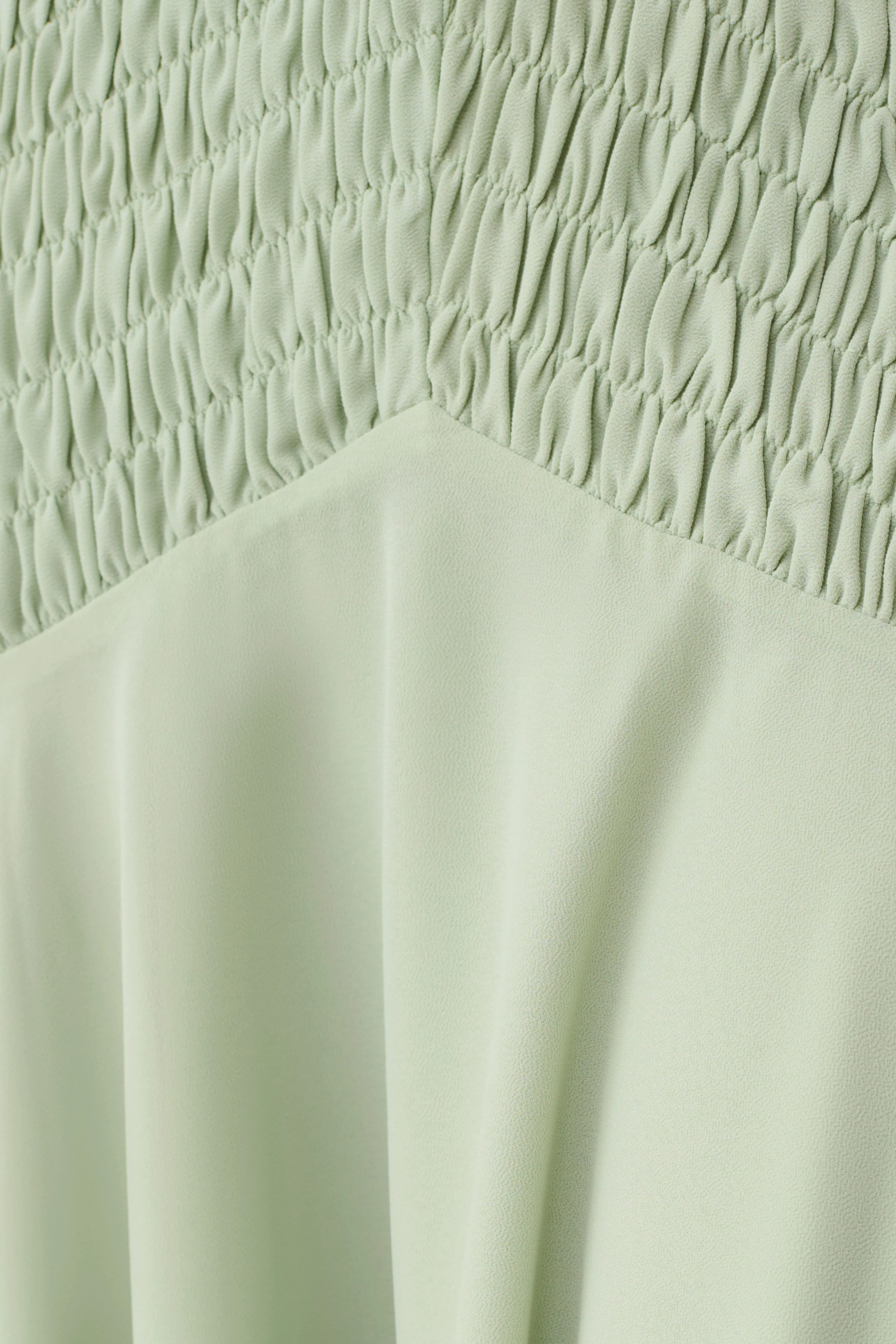 Evelyn Shirred Chiffon Maxi Dress - Sage - Image 10