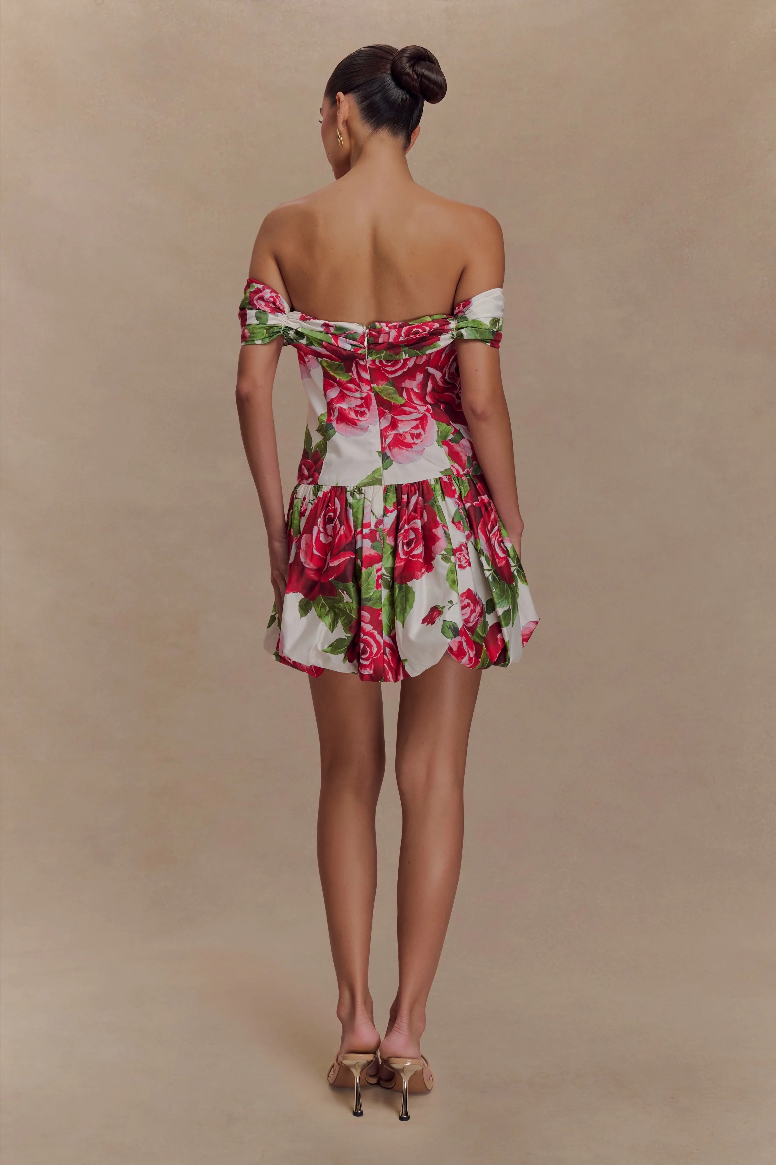 Giovanna Off Shoulder Mini Dress - Sonia Rose Print - Image 3