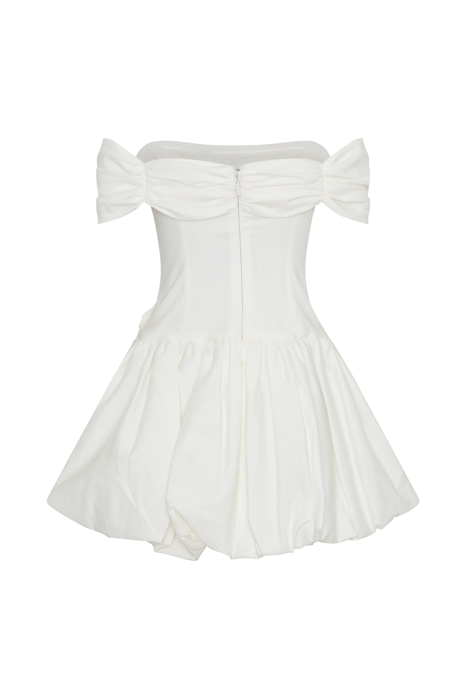 Giovanna Off Shoulder Mini Dress - White - Image 6