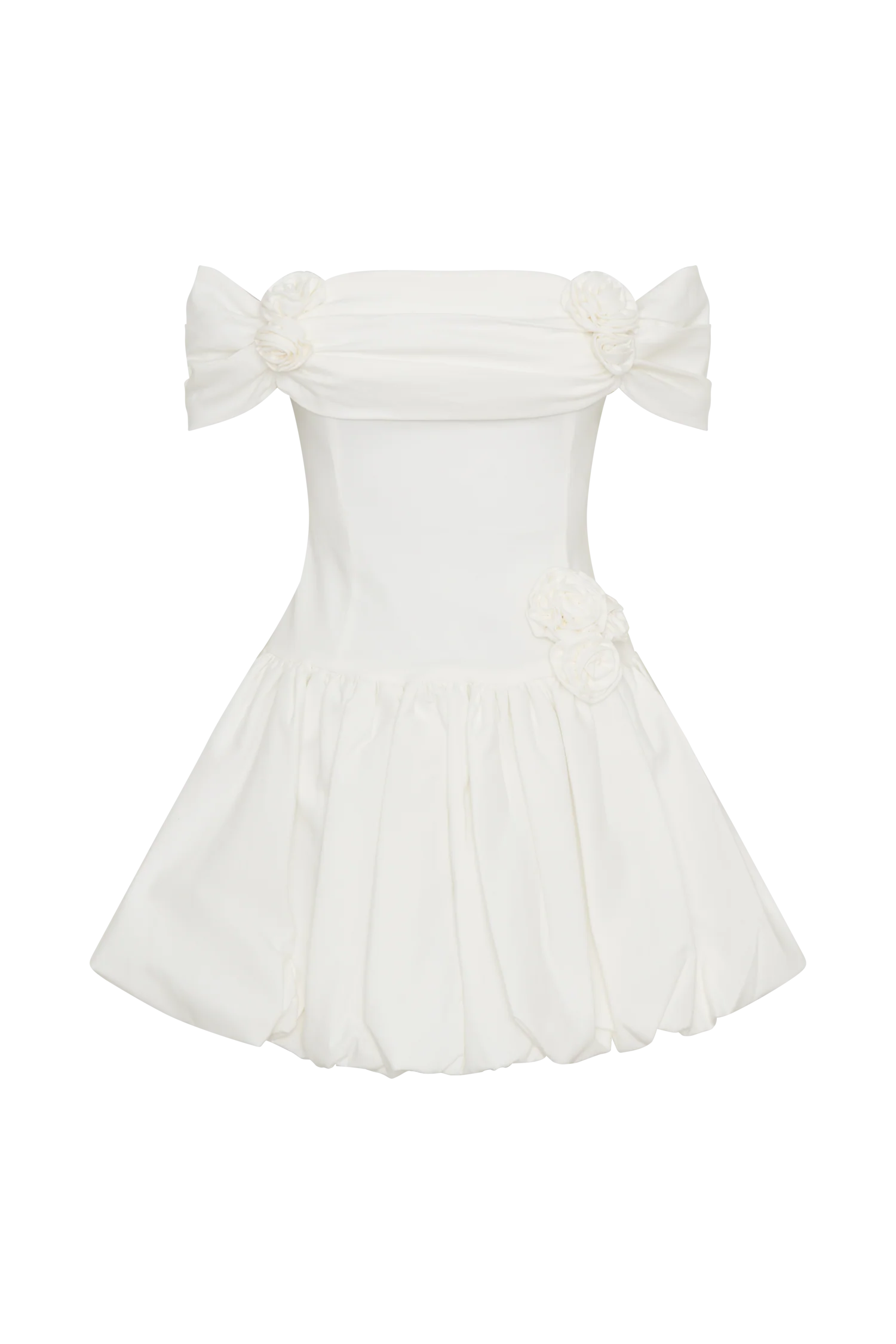 Giovanna Off Shoulder Mini Dress - White - Image 7