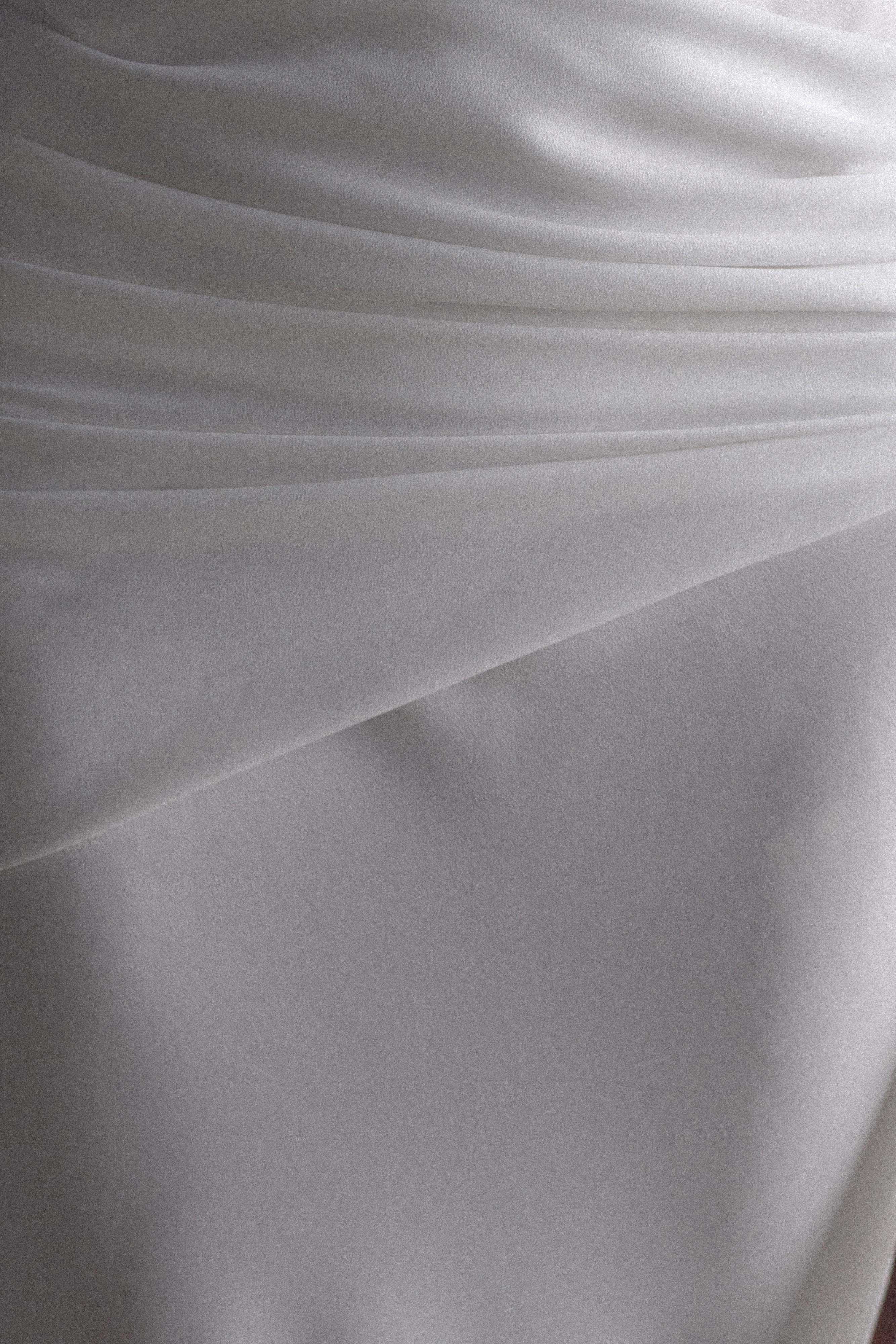 Giulia Chiffon Draped Maxi Dress - White - Image 7