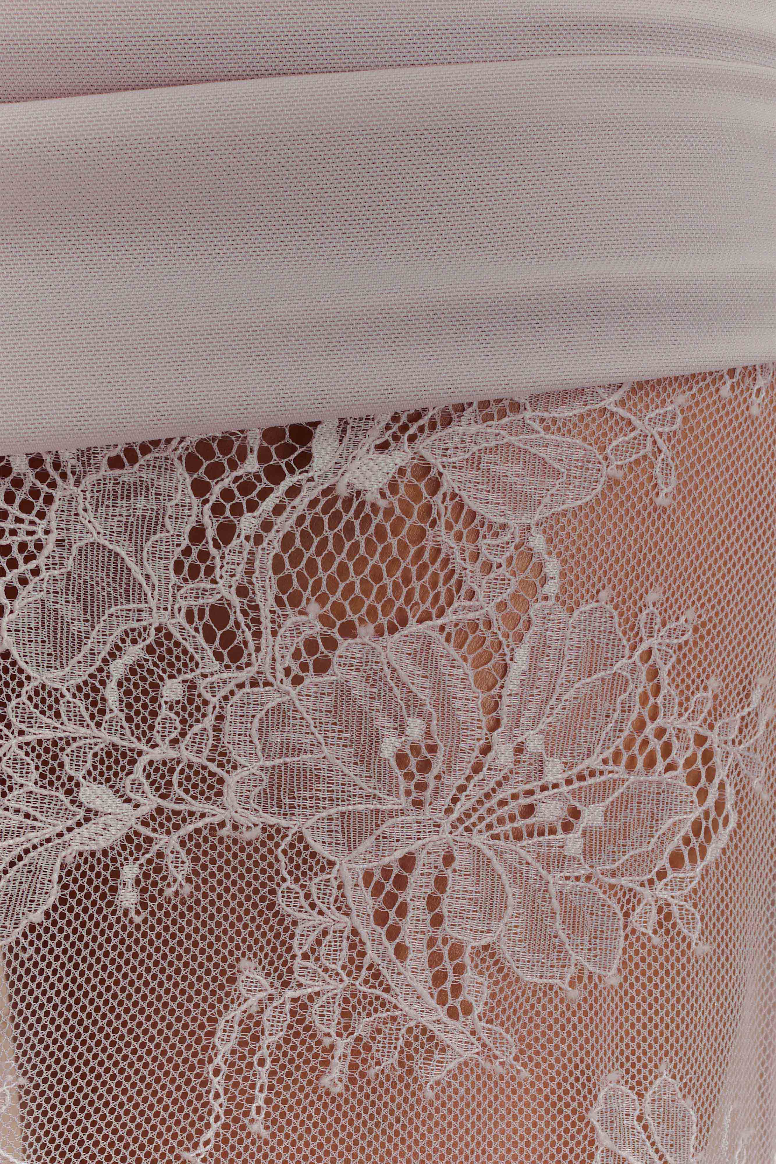 Guinevere Lace And Mesh Maxi Skirt - Lilac - Image 5